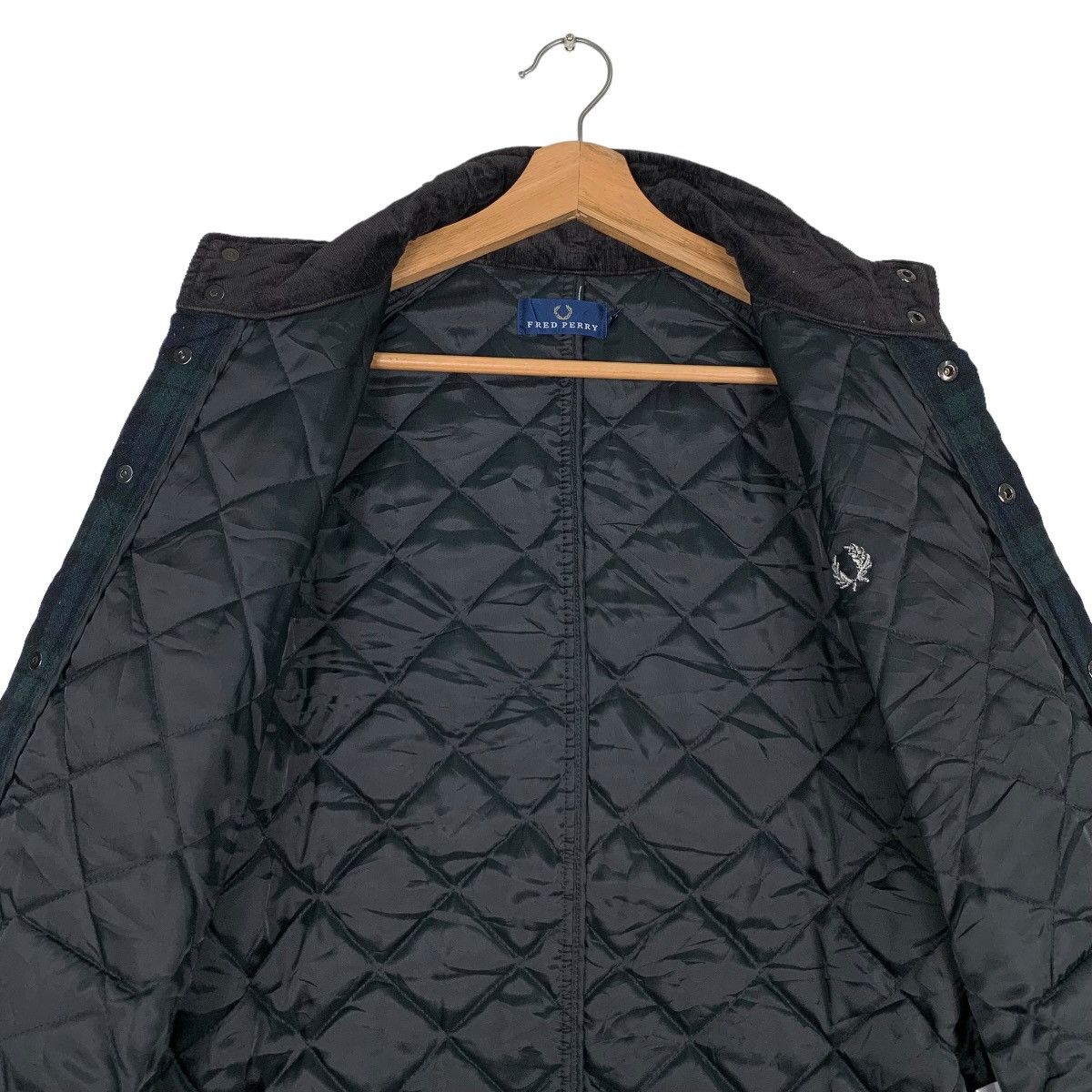 Fred Perry FRED PERRY Tartan Quilted Lined Wool Jacket #0475-C22 Size US M / EU 48-50 / 2 - 12 Thumbnail