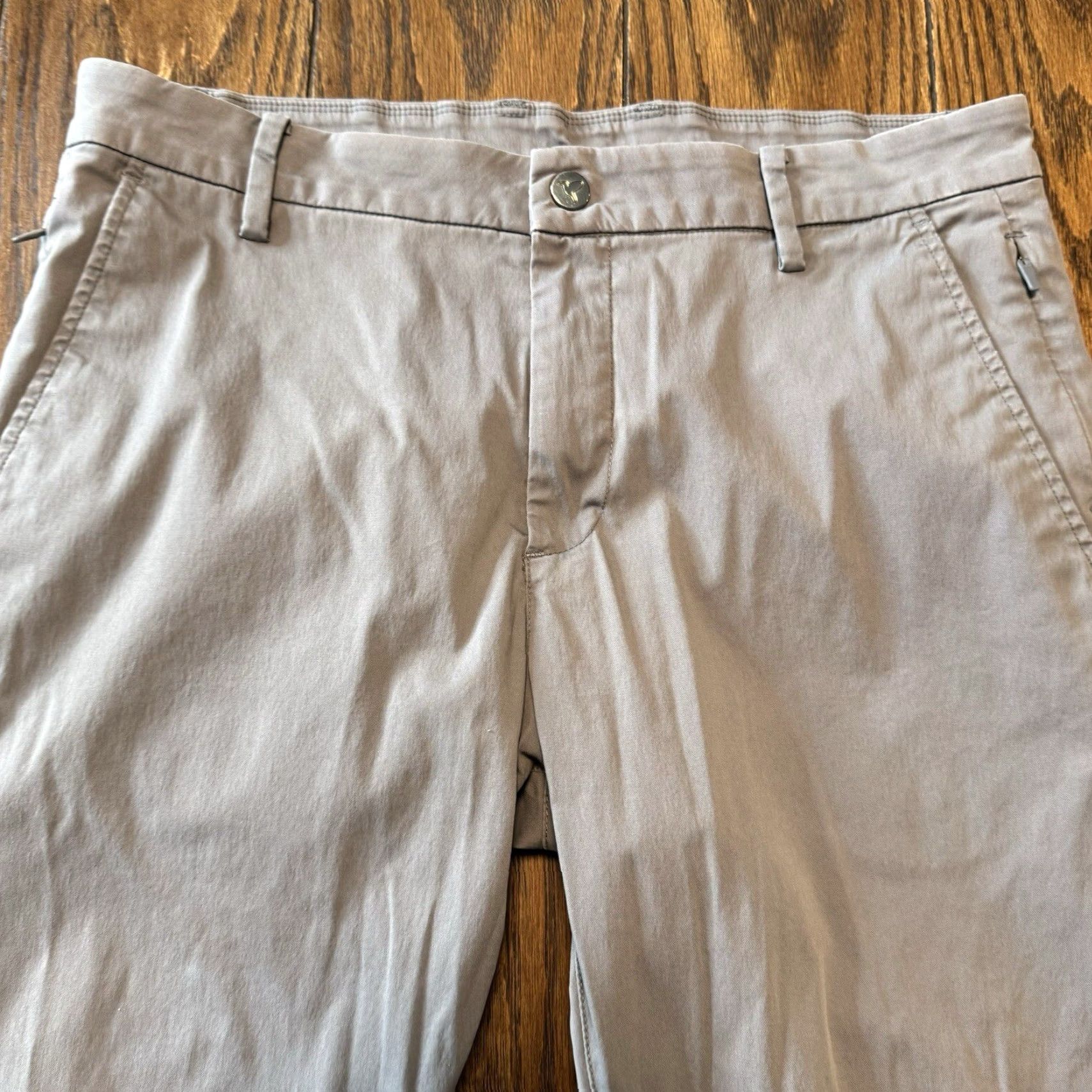 Vintage Birddogs Stretch Performance Chino Pants Mens 32x34 Gray Liner City Preppy Regular Straight Size US 32 / EU 48 - 3 Thumbnail