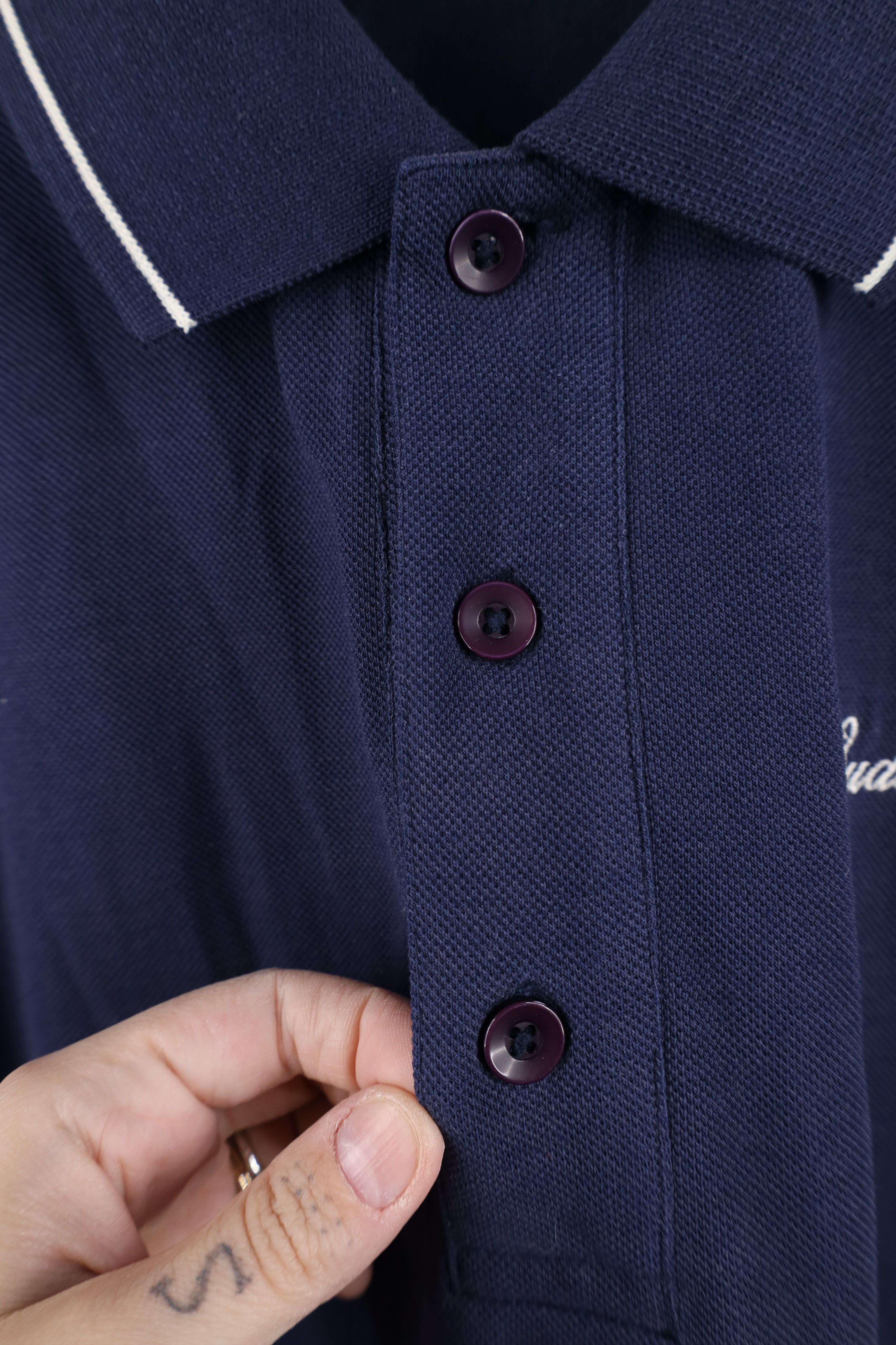 Vintage Vintage 90s Budweiser Beer Collared Golf Polo Shirt Blue Size US XL / EU 56 / 4 - 5 Thumbnail
