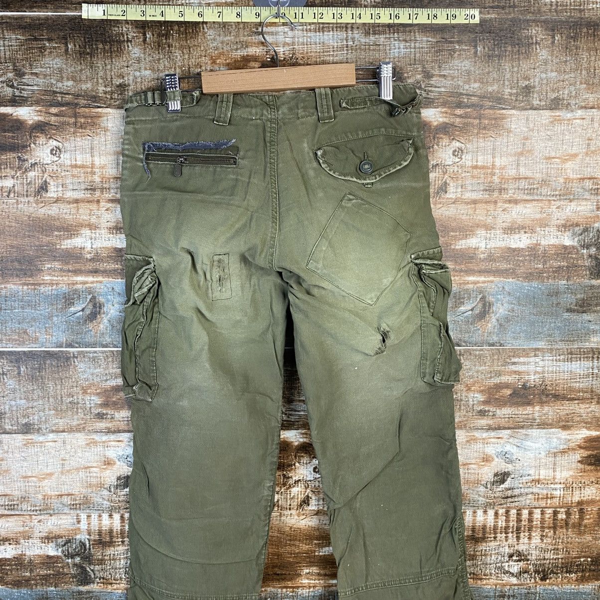 Japanese Brand DL Back Number Green Cargo Multipocket Pants #C1204 Size US 28 / EU 44 - 17 Thumbnail