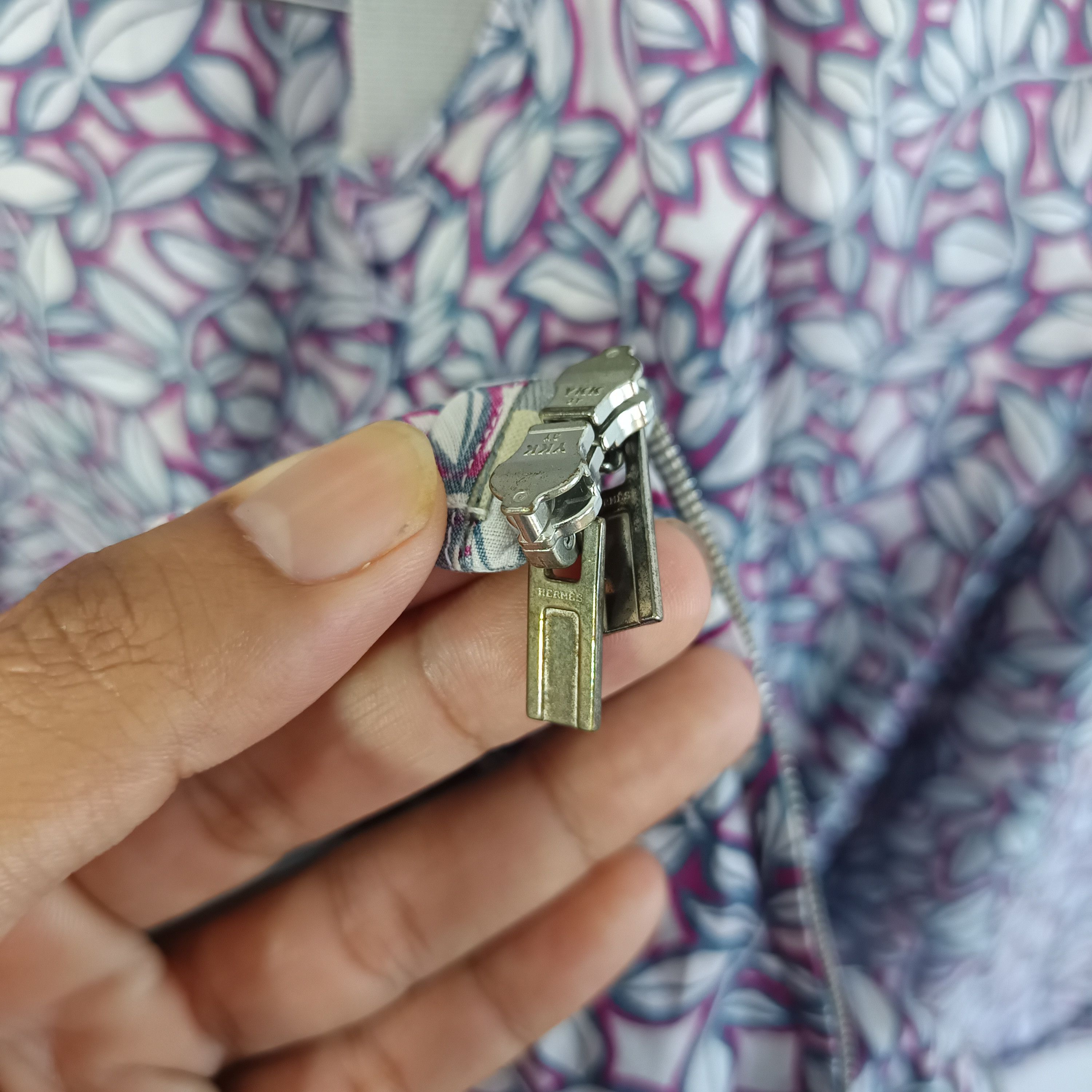 Hermes Vintage Hermes Leaf Pattern Jacket Size US L / EU 52-54 / 3 - 8 Thumbnail