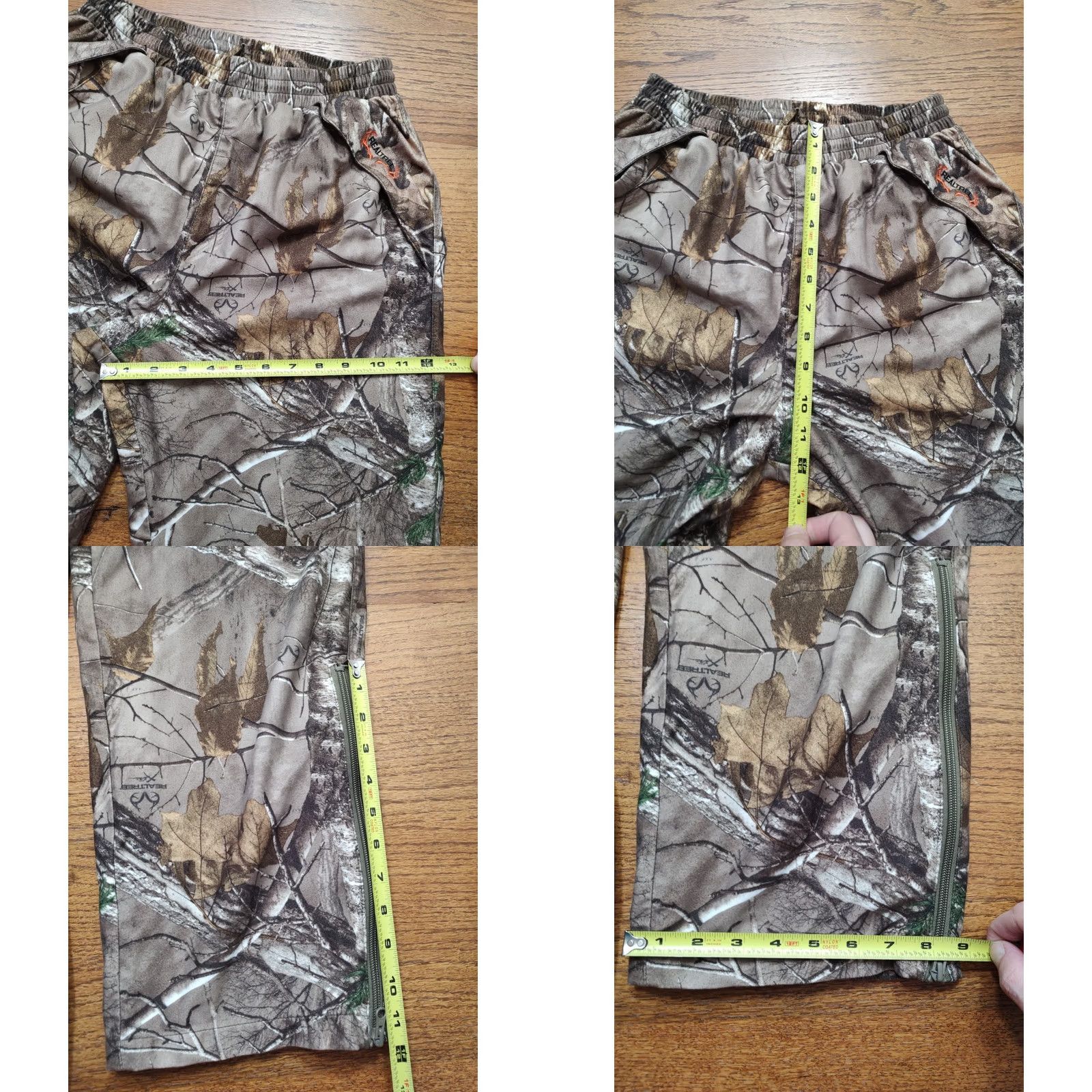 Realtree Realtree Camouflage Pants Men's M Relaxed Elastic Waist Polyester Blend Brown Straight Leg Sweatpants with Pockets Size US 31 - 9 Thumbnail