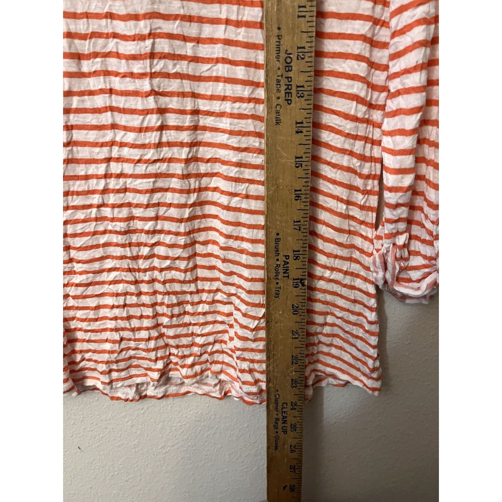 Vintage Vintage 89th & Madison Women's Large Red & White Striped Rayon Scoop Neck Top Adult Clothing Size L / US 10 / IT 46 - 4 Thumbnail