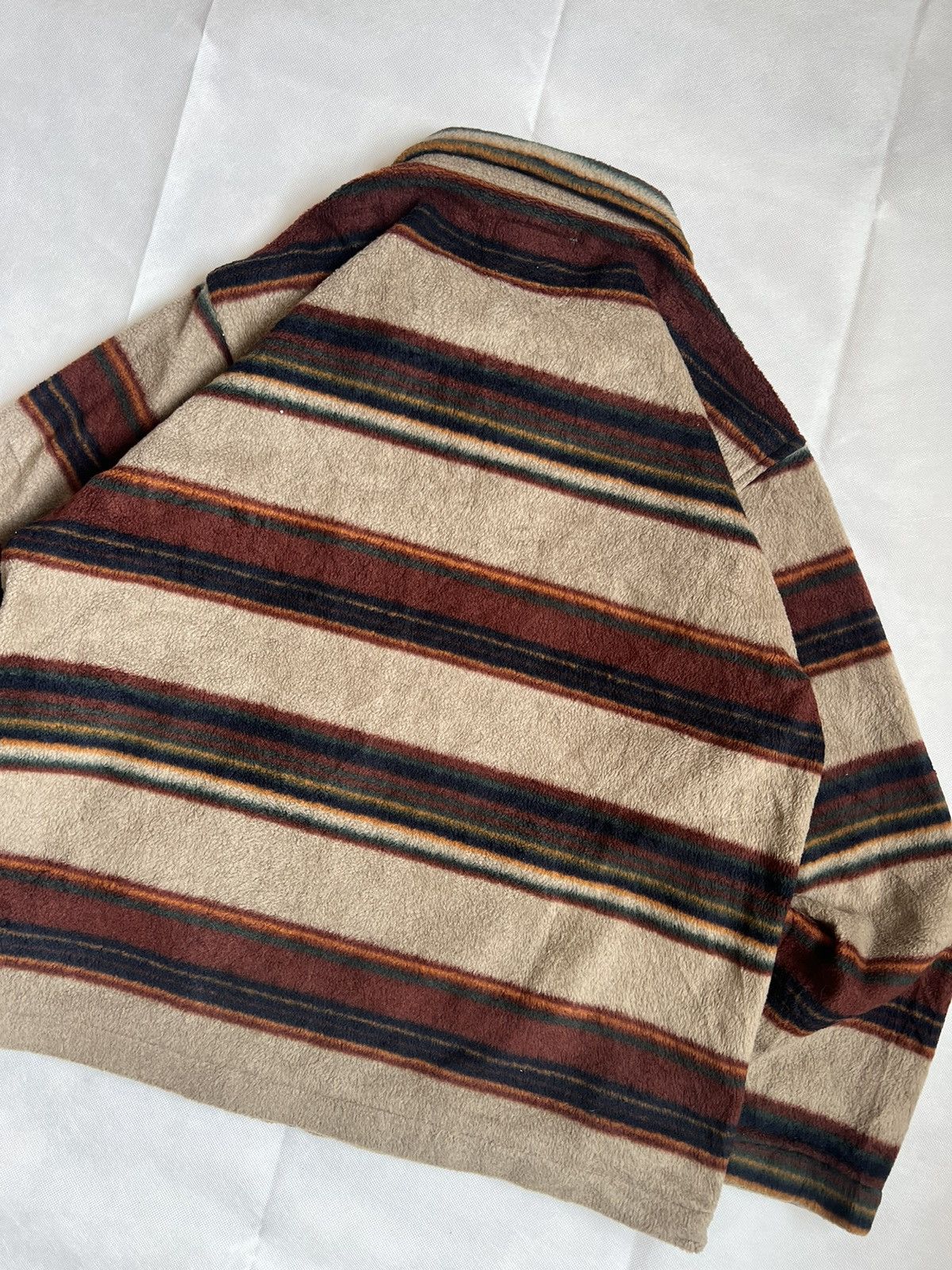 Beverly Hills Polo Club Vintage Polo Club Brown Striped Fleece Size US M / EU 48-50 / 2 - 8 Thumbnail