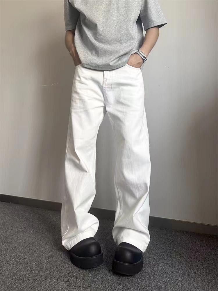 Jean White Stacked Flare Denim Jeans Size US 32 / EU 48 - 1 Thumbnail