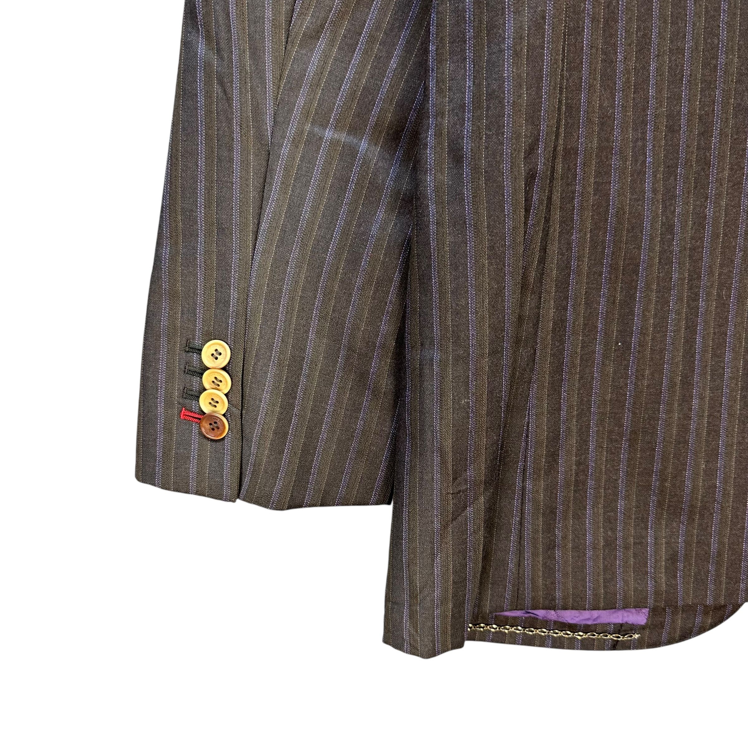 Japanese Brand Cloth DORMEIUL Wool Mohair Cashmere Suit Jacket #A67-1615 Size 40R - 13 Thumbnail