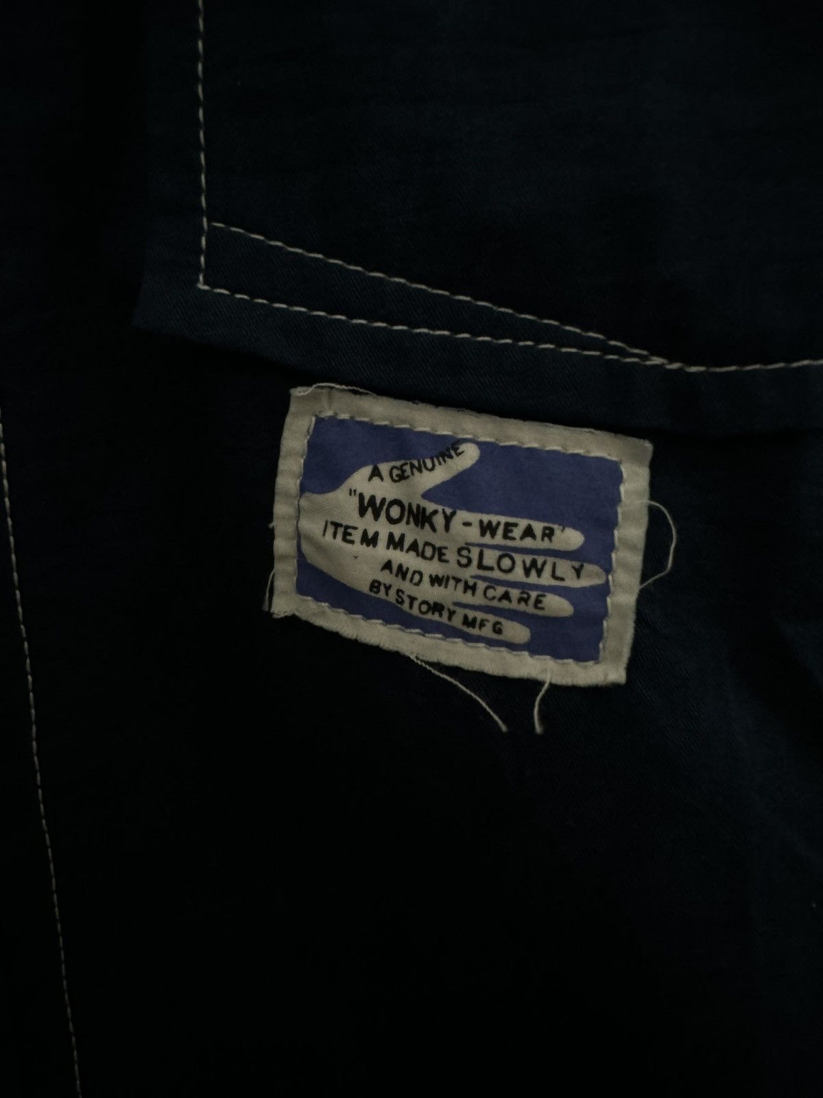 Story Mfg. 555 Jacket - Indigo Wonky-Wear (S) Size US S / EU 44-46 / 1 - 2 Thumbnail