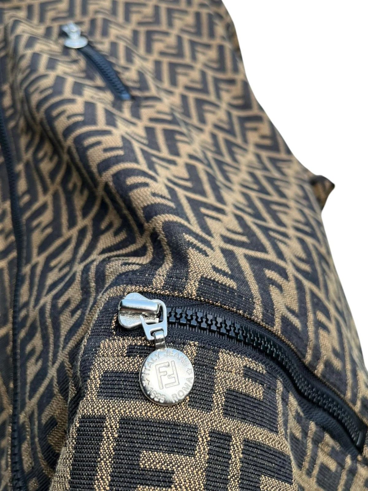 Fendi Vintage Fendi Zucca Monogram FF Reversible Hoodie Jacket Size US M / EU 48-50 / 2 - 6 Thumbnail