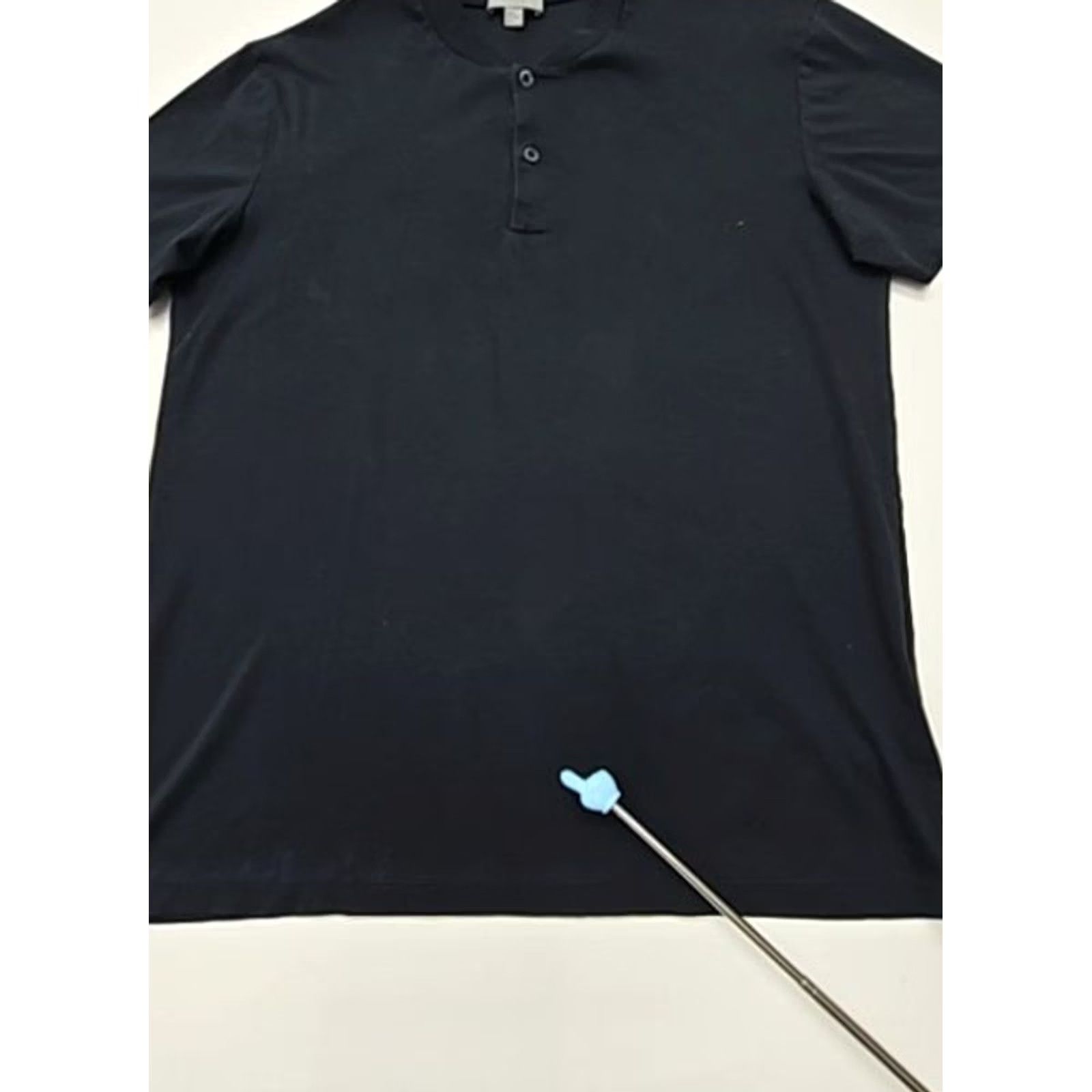 Cos C O S Men Black Henley Button Front Polo Shirt Size M Regular Jersey Size US M / EU 48-50 / 2 - 7 Thumbnail