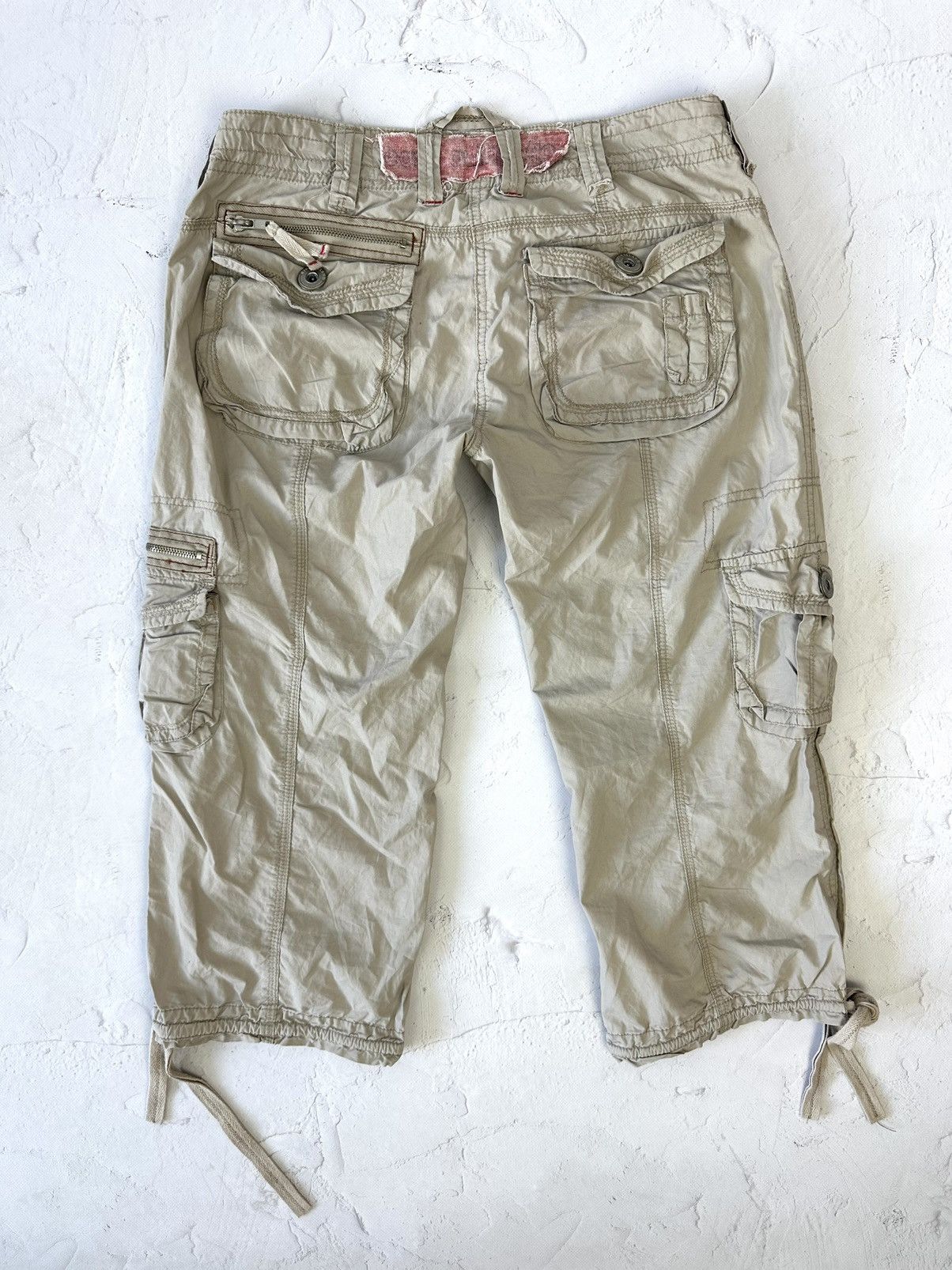 If Six Was Nine × Japanese Brand × Vintage Y2K Vintage Cargo Beige Breeches Size 27" / US 4 / IT 40 - 5 Thumbnail