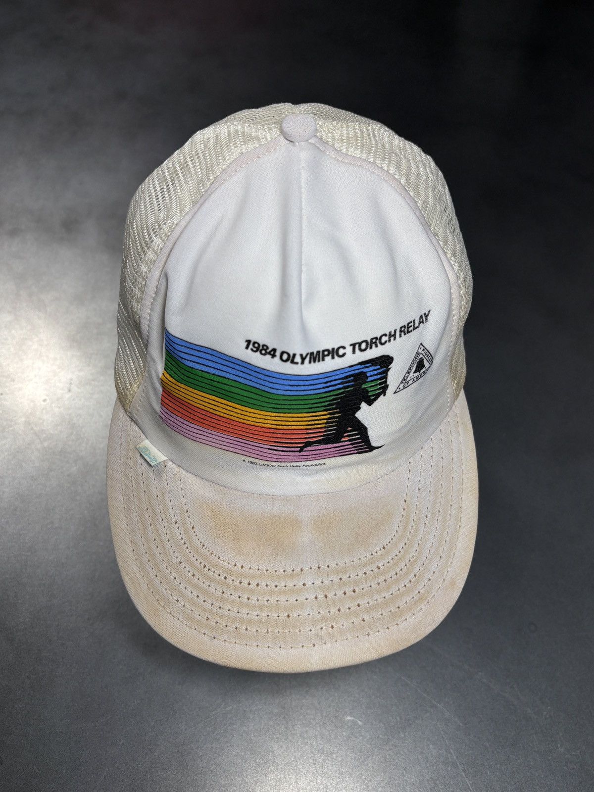 Levi's Vintage Levi's Trucker Hat 1984 Olympics Torch Staff Promo Size ONE SIZE - 2 Thumbnail