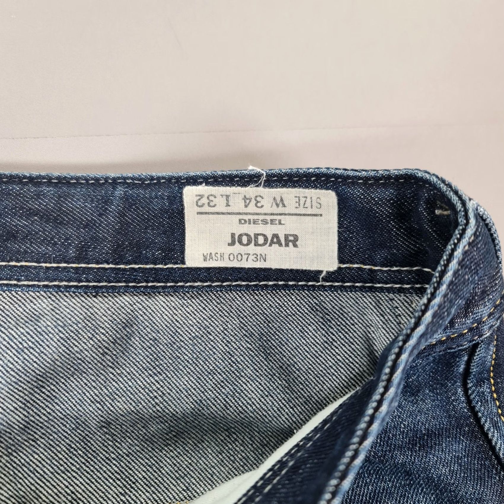 Diesel Diesel Jeans Blue W34 L32 Jodar Carrot Fit Cinch Back 0073N Mens Jeans Regular 5-Pocket Denim Cotton Slim Tapered Button Fly Vintage No Size US 34 / EU 50 - 4 Thumbnail