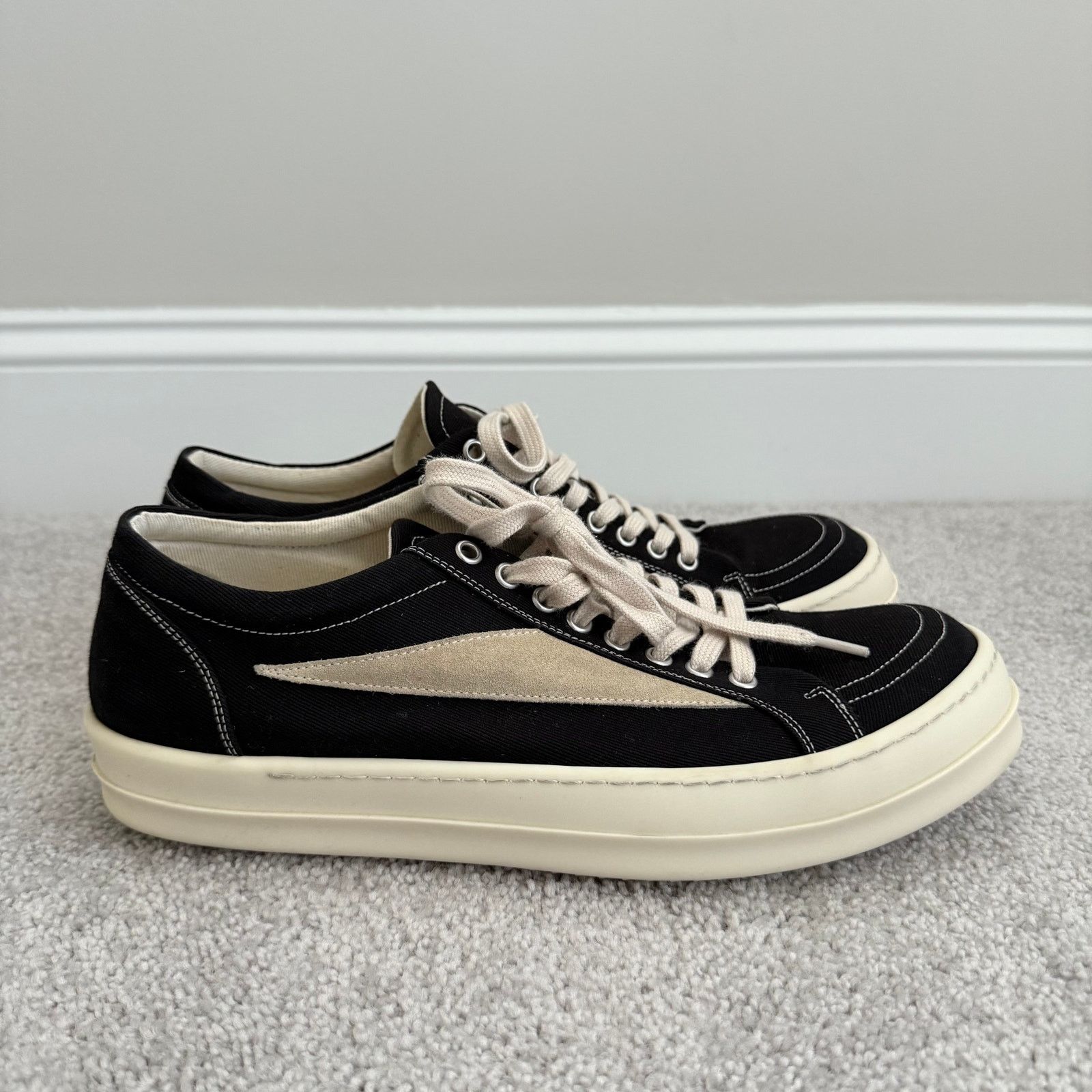 靴 Rick owens vintages low ss24 Rick Owens SS24 Mainline Vintage Leather Sneakers