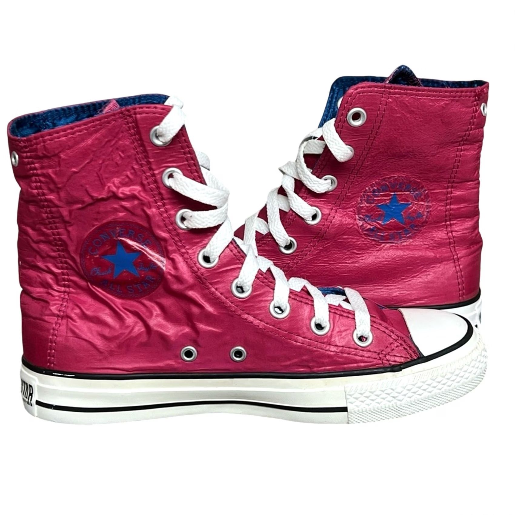 Converse CONVERSE Chuck Taylor ALL STAR Pink Blue Nylon Hi Sneakers Womens 6.5 WaterPROOF Size US 7 / IT 37 - 3 Thumbnail