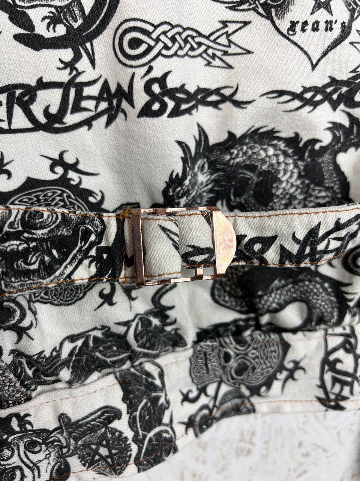 Jean Paul Gaultier Archive JPG Tattoo S96 Jean Paul Gaultier Print Denim Jacket Size M / US 6-8 / IT 42-44 - 6 Thumbnail