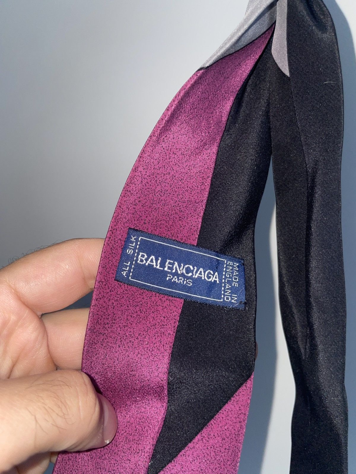 Balenciaga Vintage Balenciaga Tie Silk Small logo Size ONE SIZE - 9 Thumbnail