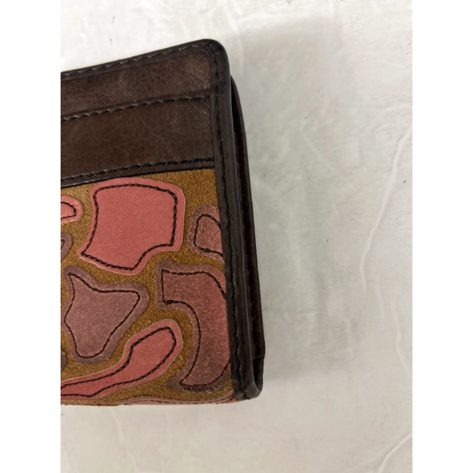 Fossil Fossil Wallet Floral Print Zip-Around Leather Trim Blue Pink Green Red Large Women Wallet Zip-Around Floral Pattern Leather Fossil Size ONE SIZE - 4 Thumbnail