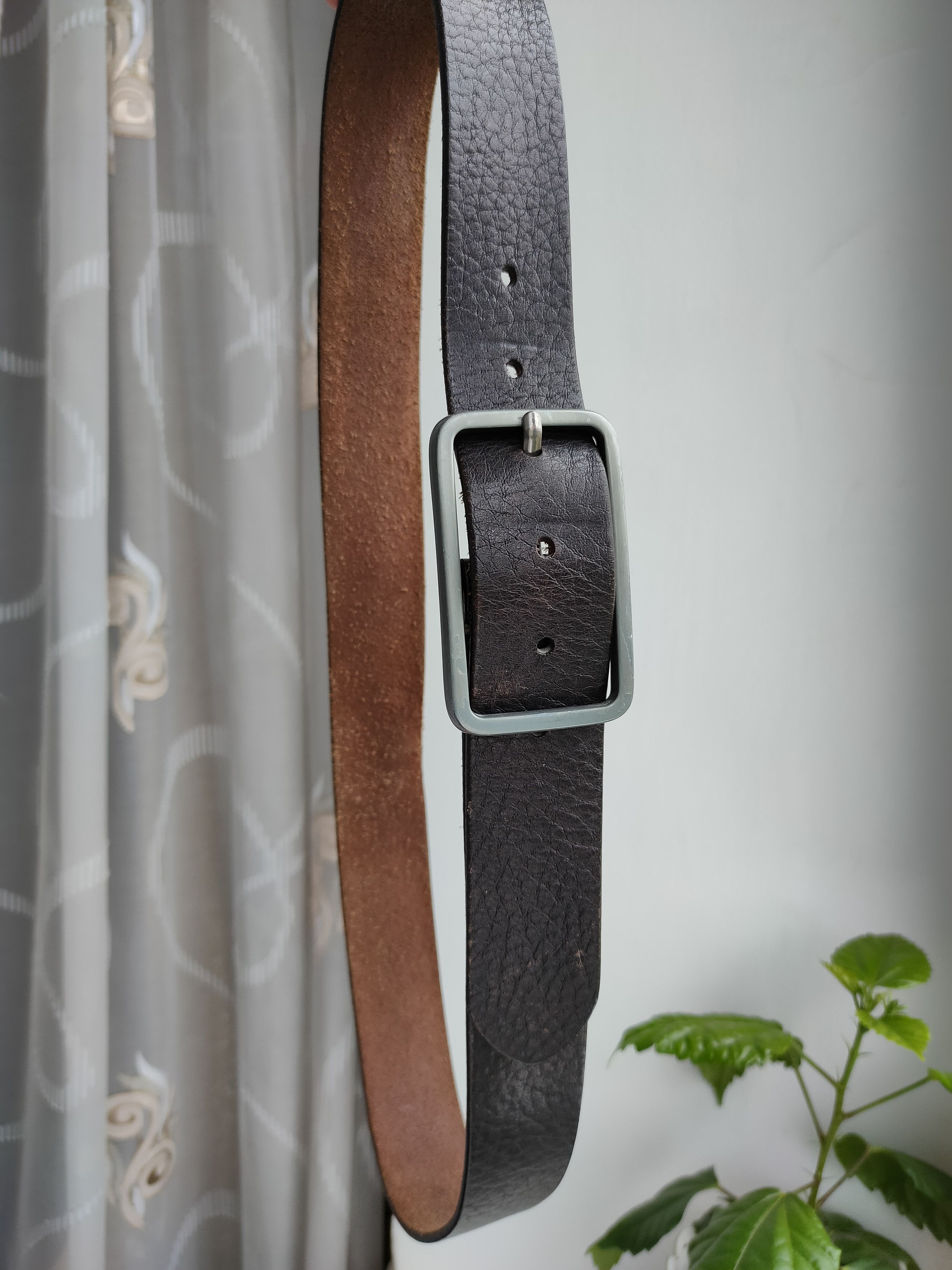 Marks & Spencer Marks Spencer Leather Belt Men's Leather Belt Buckle Size ONE SIZE - 1 Thumbnail