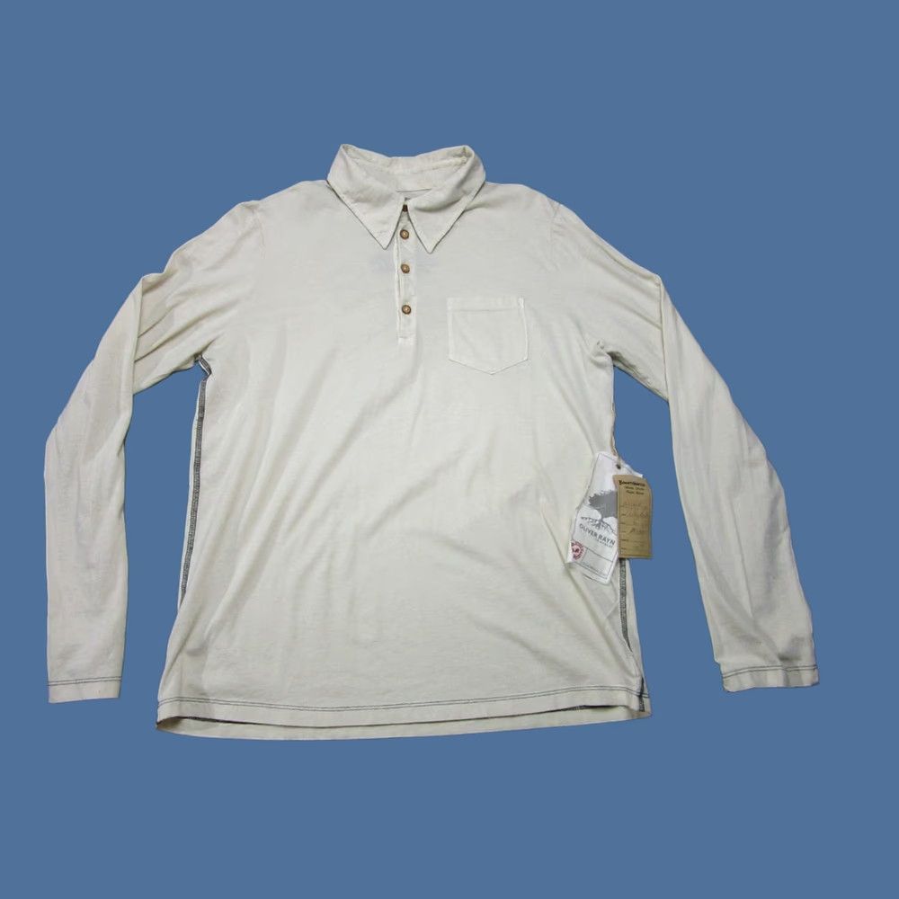 Vintage Oliver Ryan Polo Shirt Mens Large Beige Knit Contrast Stitch Long Sleeve Golf Casual Size US L / EU 52-54 / 3 - 1 Thumbnail