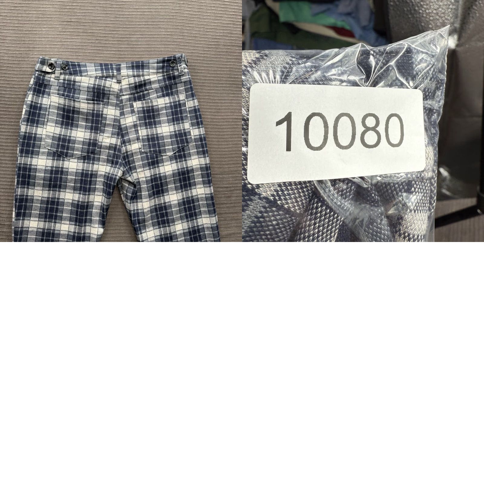 YoungLA YoungLA Pants Men 36/32 Plaid Blue Polyester Spandex Stretch Chino Slim Casual Dress Pants Mens Size US 36 / EU 52 - 8 Thumbnail