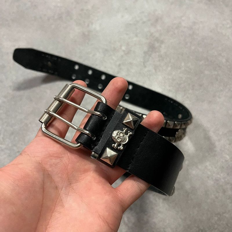 Affliction Vintage Affliction Style Skull Leather Belt Retro Y2K 90s Size ONE SIZE - 2 Thumbnail