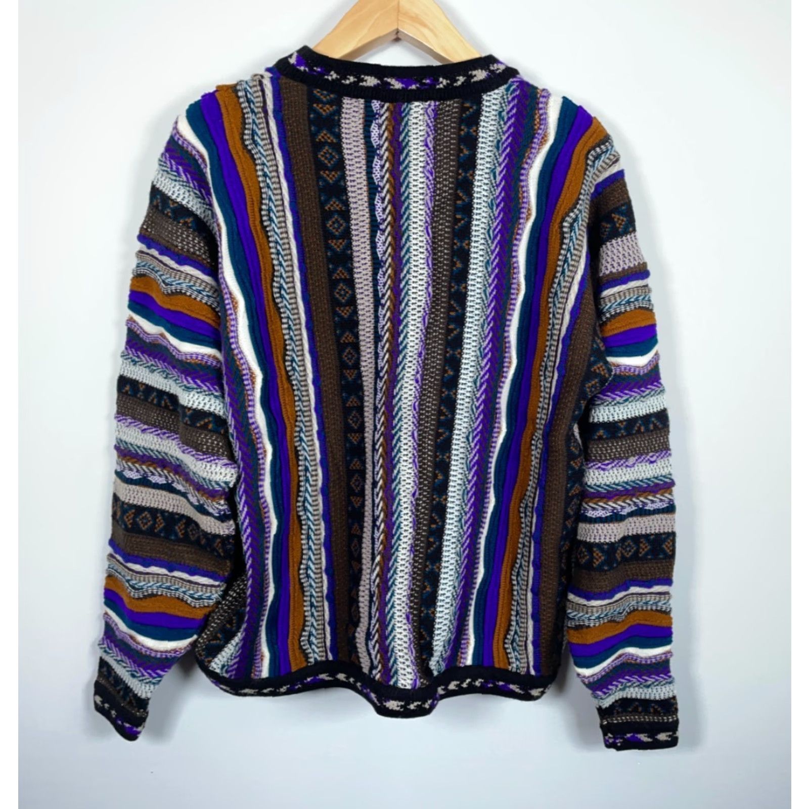 Coogi VINTAGE COOGI Sweater Men's XL Purple 3D Knit Cosby Biggie Rap 90s Streetwear Size US XL / EU 56 / 4 - 2 Thumbnail