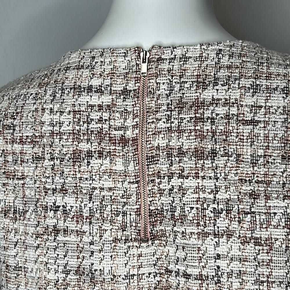 Designer W5 Antrhro 3/4 Sleeve Houndstooth Tweed Top w/Back Zipper, M Size M / US 6-8 / IT 42-44 - 8 Thumbnail