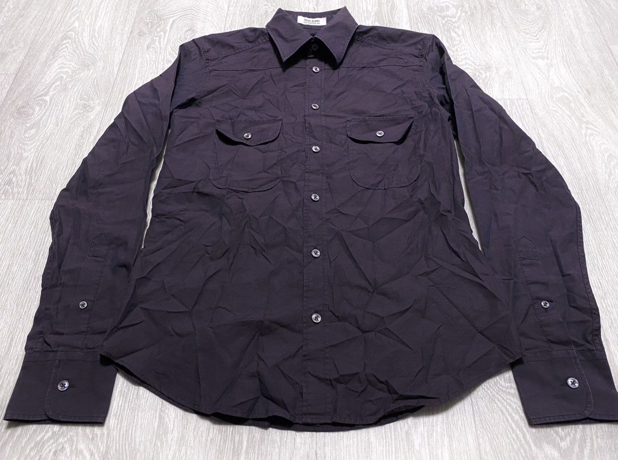Acne Studios Unisex Acne Studios Brown Cotton Slim Casual Pocket Shirt Size US M / EU 48-50 / 2 - 8 Thumbnail