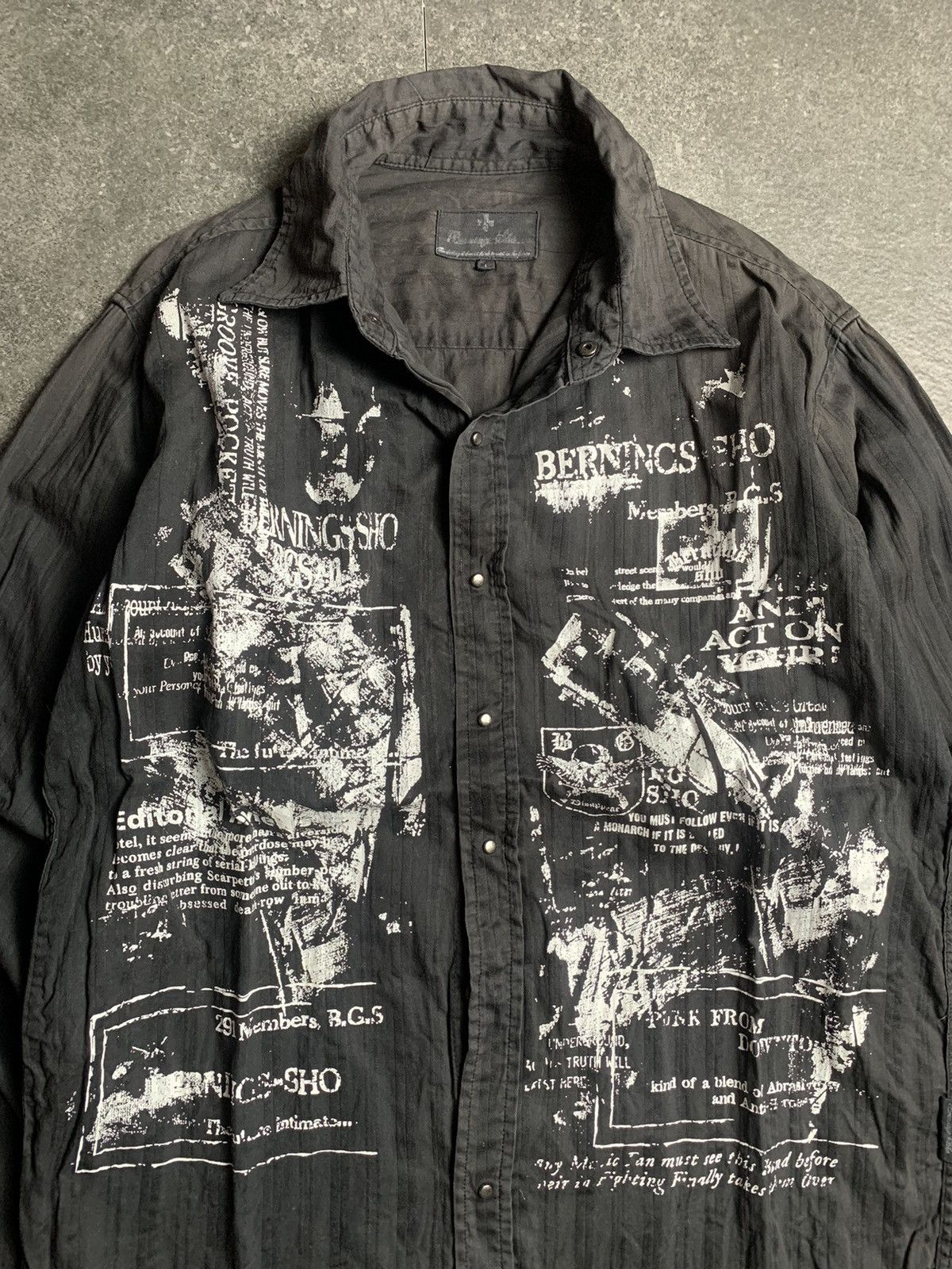 Japanese Brand 2000s Bernings Sho Poem Skull Shirt Size US M / EU 48-50 / 2 - 3 Thumbnail