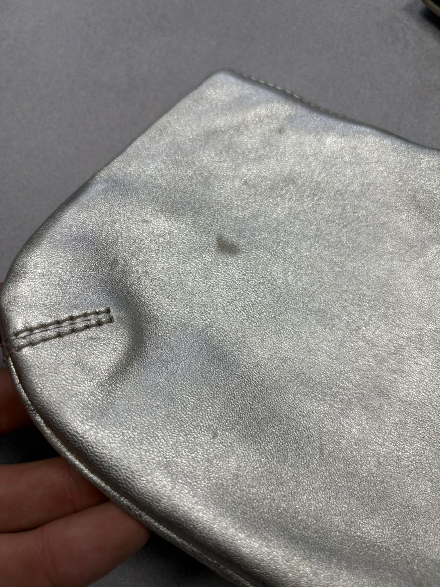 Jimmy Choo Jimmy Choo Metallic Silver Wristlet Clutch Bag Leather Size ONE SIZE - 11 Thumbnail