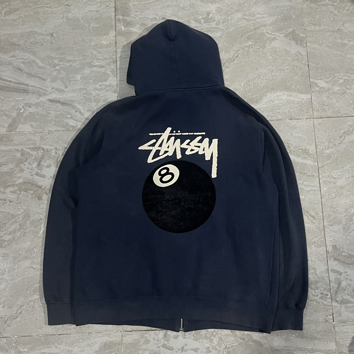 Stussy Vintage Stussy 8 Ball Full Zipper Hoodie Size US L / EU 52-54 / 3 - 1 Thumbnail