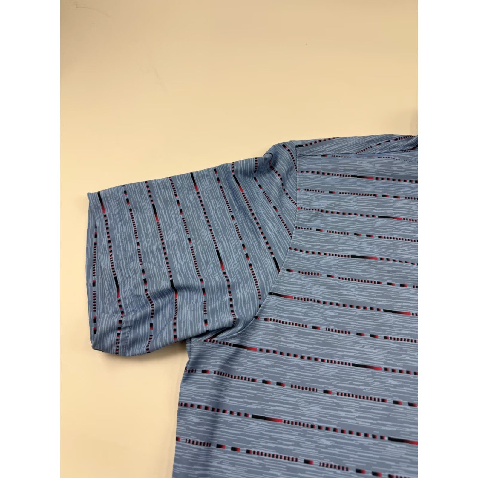 Vintage Walter Hagen Polo Shirt Mens XL Blue Striped Geometric Golf Performance Stretch Shirt Size US XL / EU 56 / 4 - 4 Thumbnail