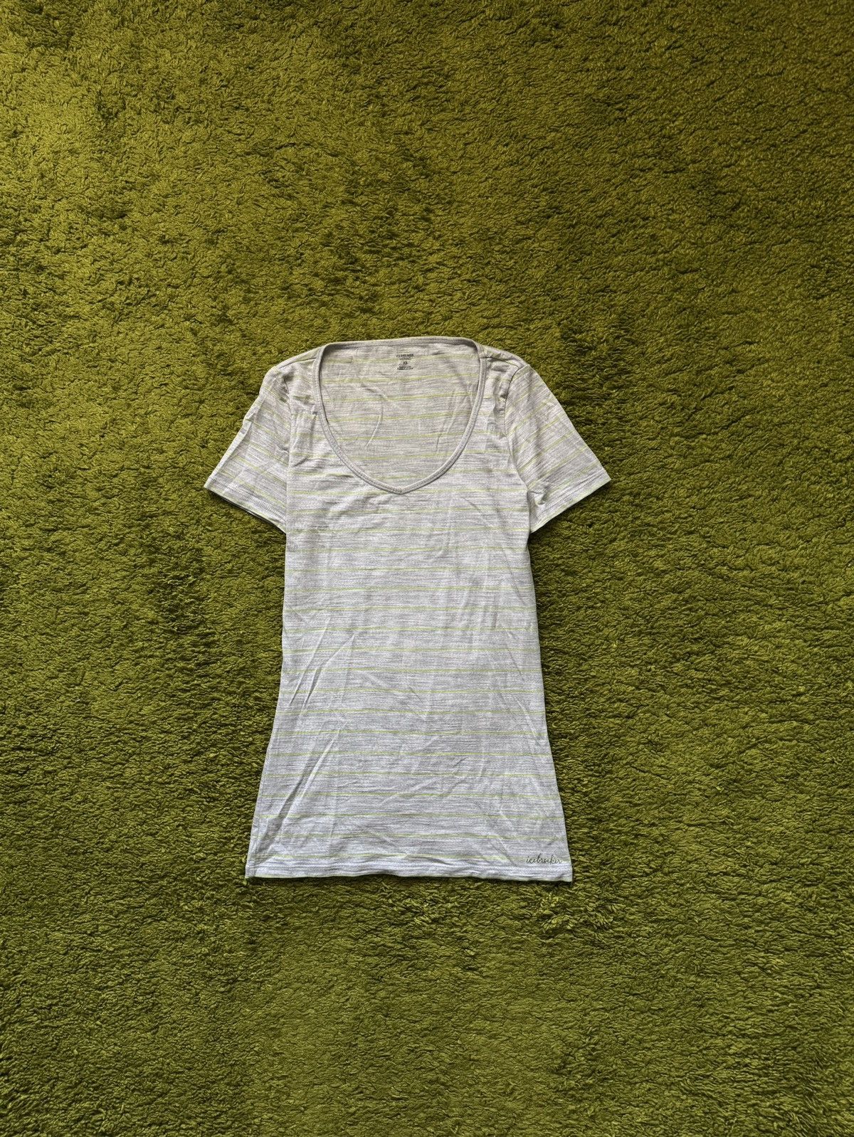 Icebreaker Icebreaker 100% merino wool thermo layer striped t-shirt Size XS / US 0-2 / IT 36-38 - 1 Thumbnail