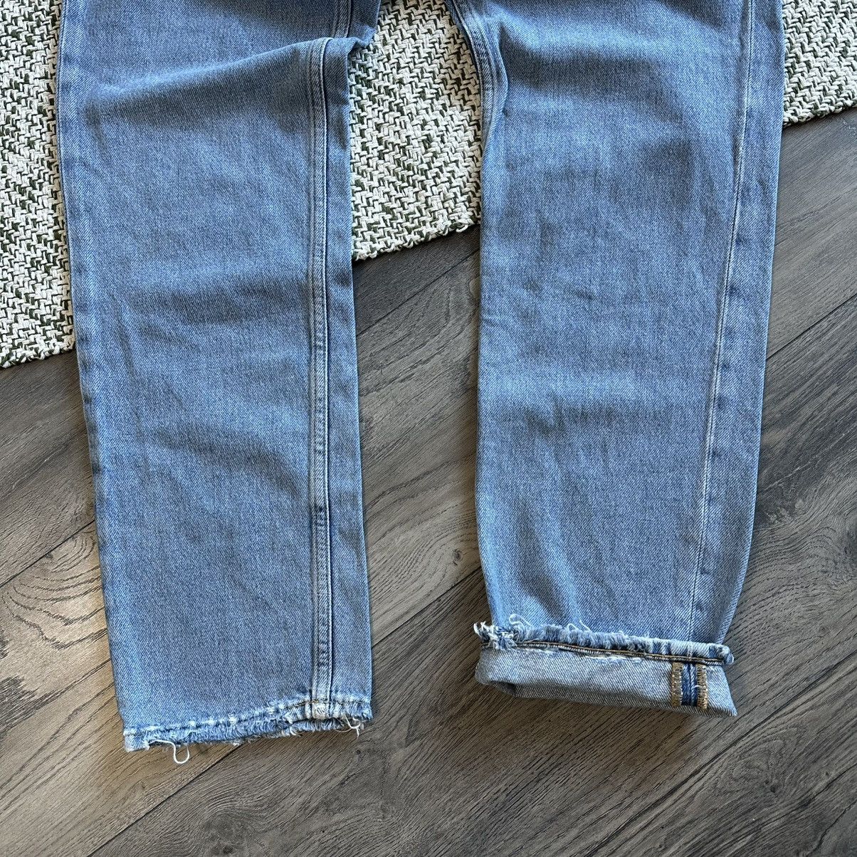 Acne Studios Acne Studios Boy Indigo Fray Light Wash Distressed Jeans Size 32" / US 10 / IT 46 - 4 Thumbnail