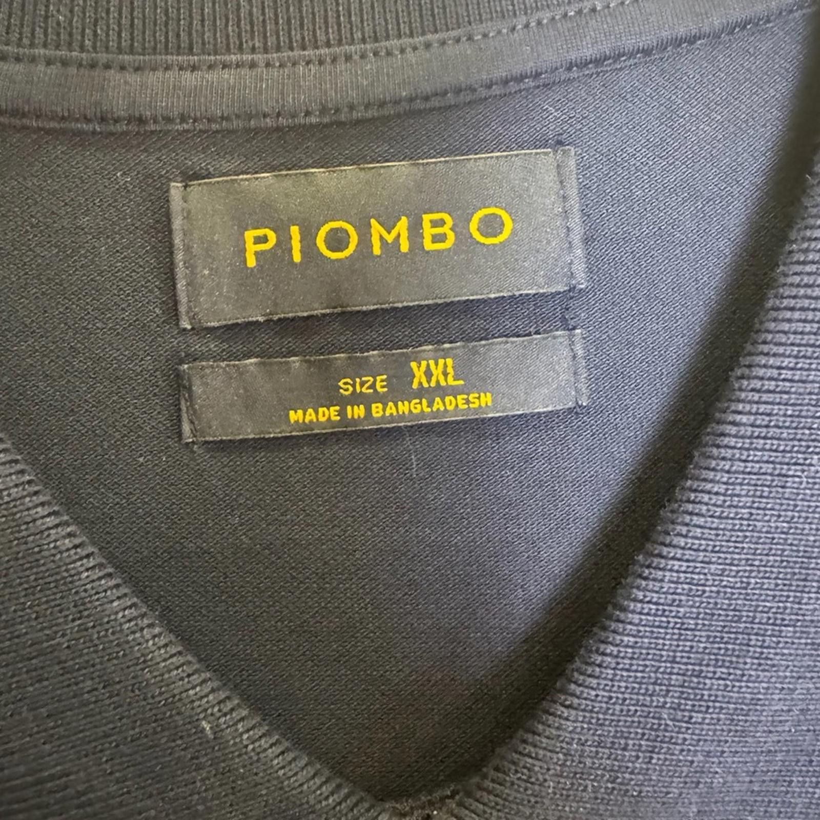 PIOMBO Piombo Italy Men's Pima Cotton Navy Blue Polo Shirt sz XXL Size US XXL / EU 58 / 5 - 3 Thumbnail