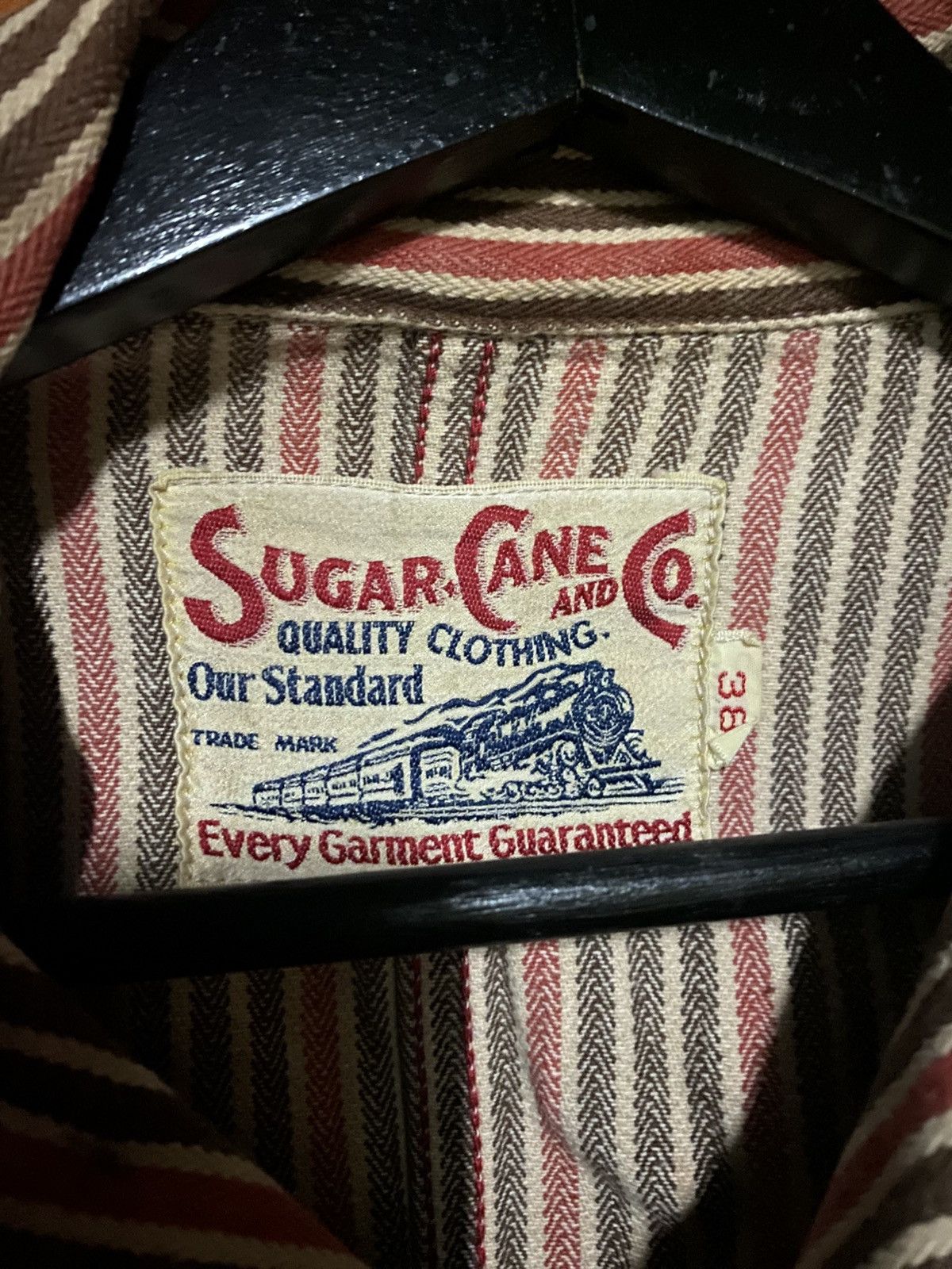 Sugar Cane Vintage-Style Sugar Cane & Co. Striped Work Jacket – SC07720 Size US S / EU 44-46 / 1 - 7 Thumbnail