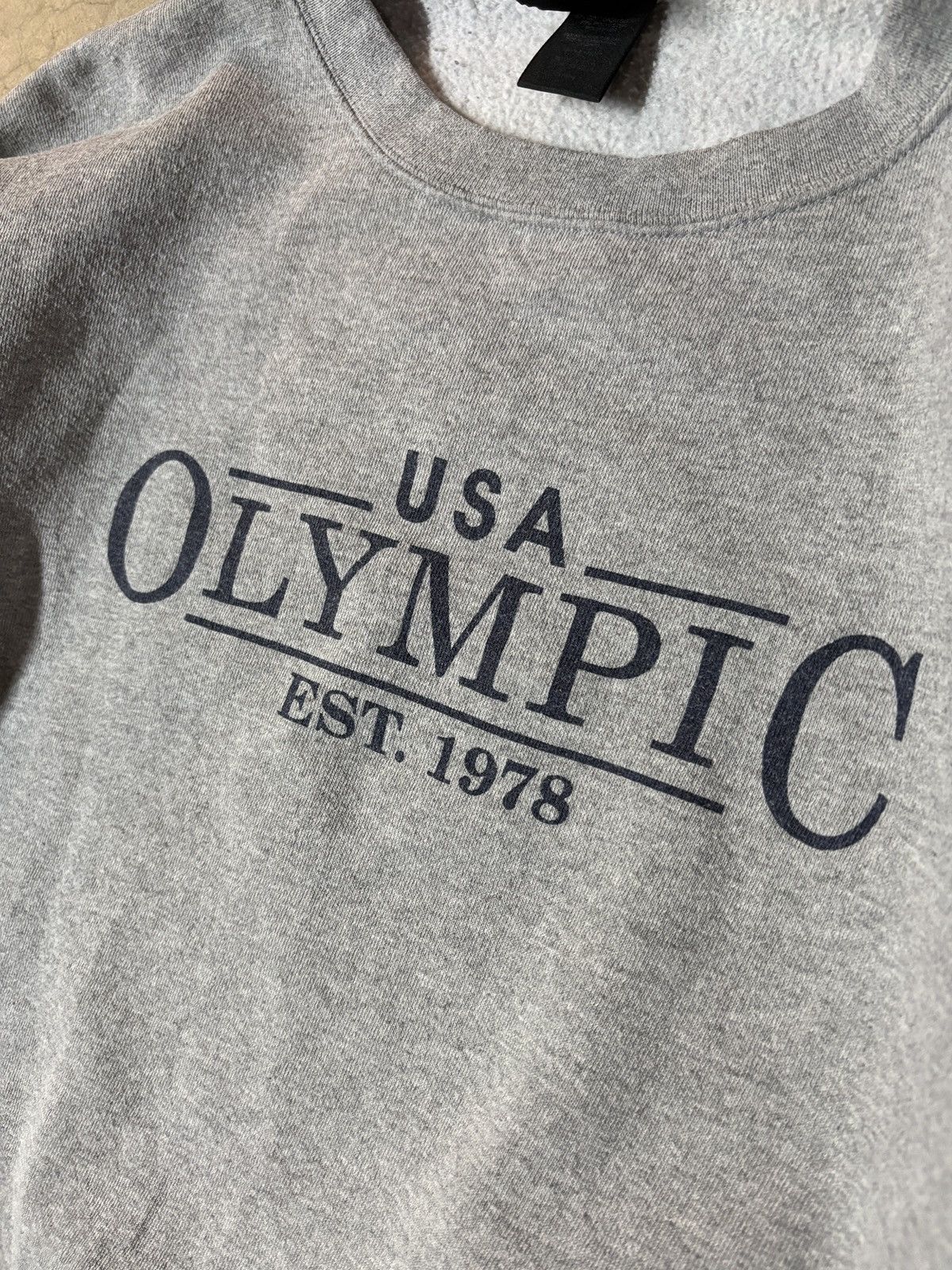 JCPenney VTG 90s USA Olympic JCPenney Boxy Crewneck Sweatshirt Gray Size US XL / EU 56 / 4 - 2 Thumbnail