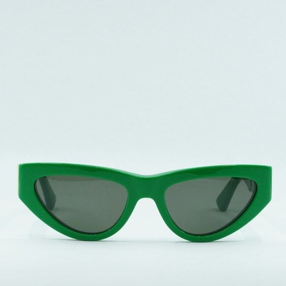 Bottega Veneta Bottega Veneta BV1176S 003 Sunglasses Green Cat Eye Frame Size ONE SIZE - 3 Thumbnail