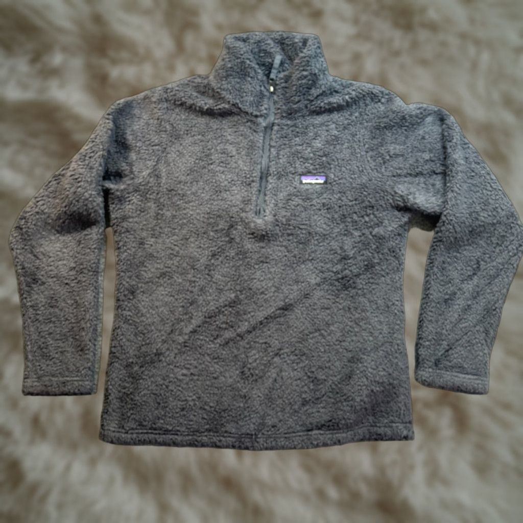 Patagonia Women’s Los Gatos 1/4 Zip Pullover Top L Gray 25235 Fleece Shirt Womens