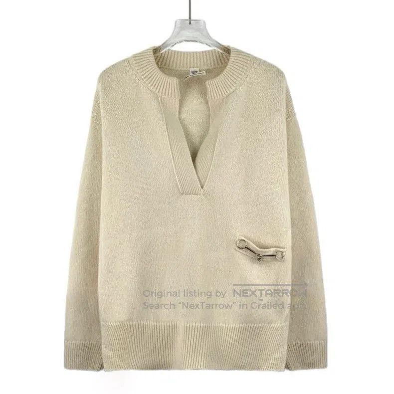 Hermes Hermes Oatmeal Horsebit Cashmere Sweater. Size US S / EU 44-46 / 1 - 1 Thumbnail