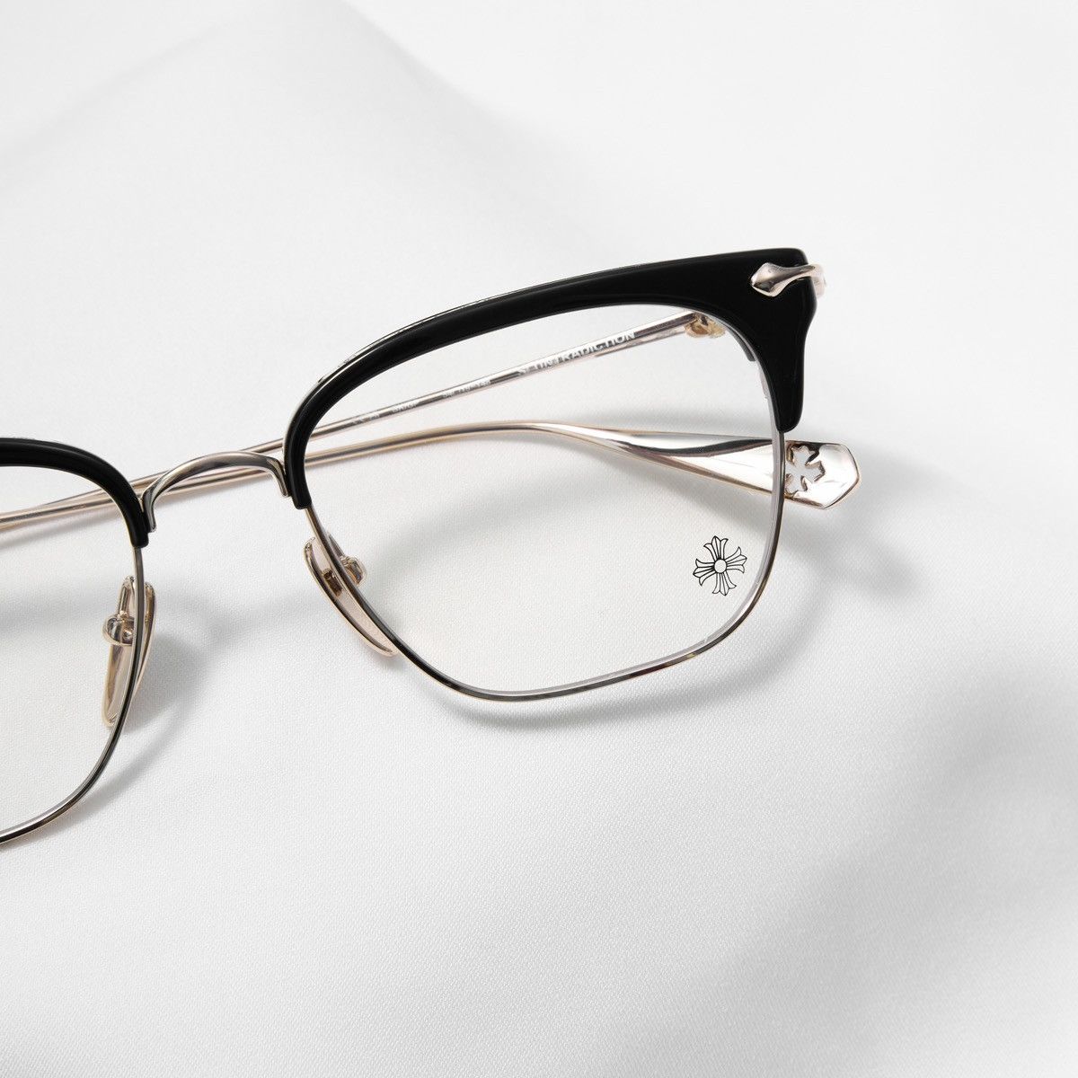 Chrome Hearts CHROME HEARTS SLUNTRADICTION (54) BLACK/GOLD PLATED GLASSES Size ONE SIZE - 6 Thumbnail