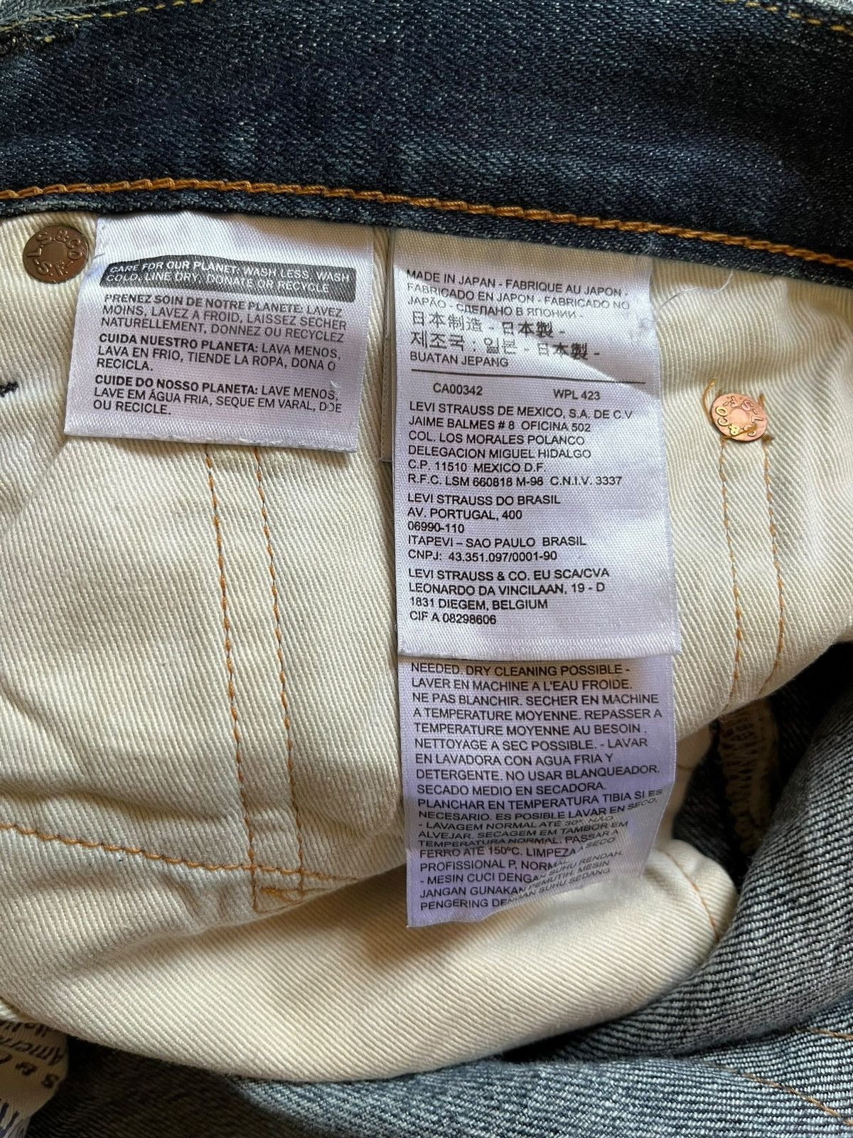 Levi's × Levi's Vintage Clothing Vintage 2006 Levis 511 Japan Selvedge Mudwash Slim Fit Jeans Size US 33 - 11 Thumbnail