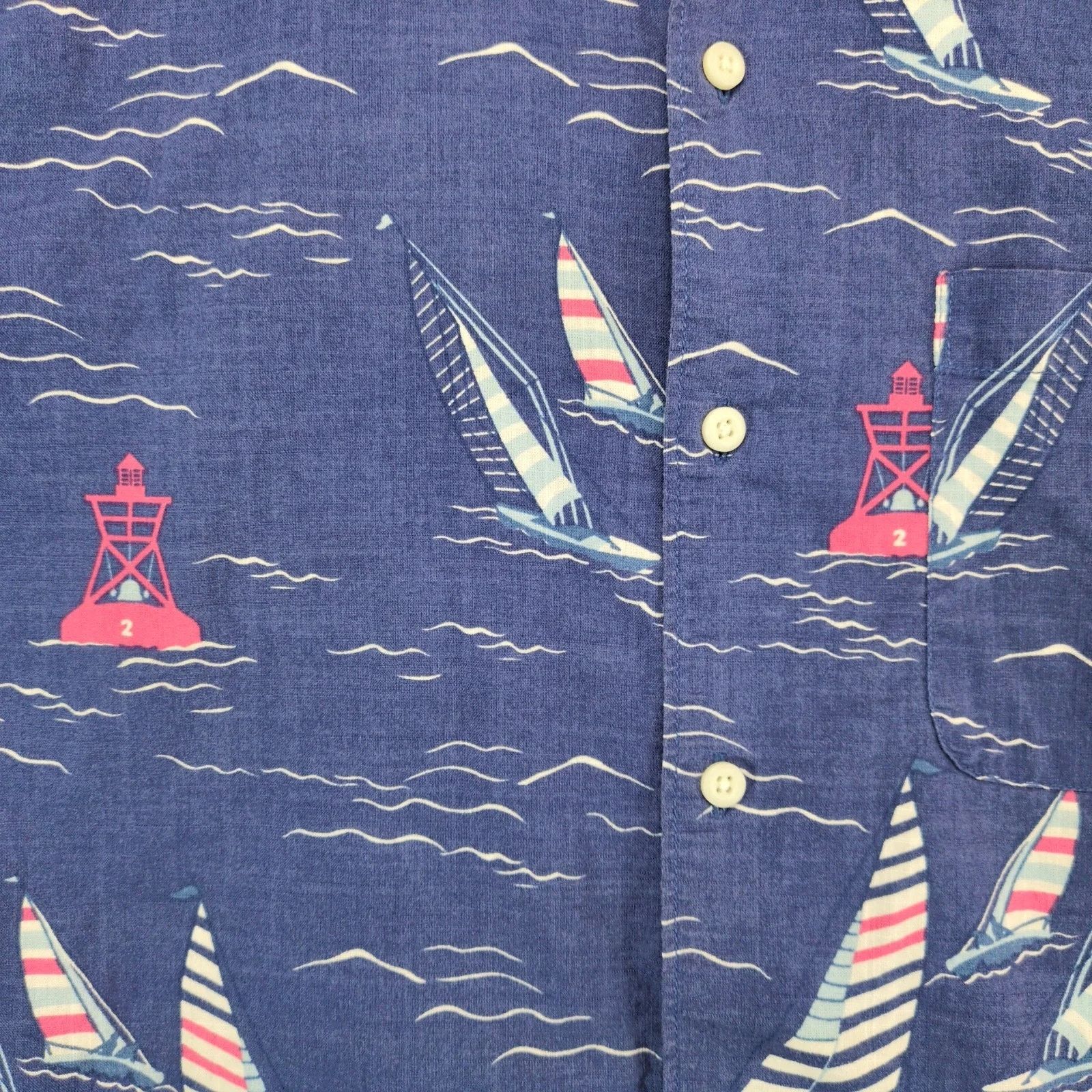 Izod Izod Saltwater Nautical Sailing Button Up Shirt Men's XL Size US XL / EU 56 / 4 - 10 Thumbnail