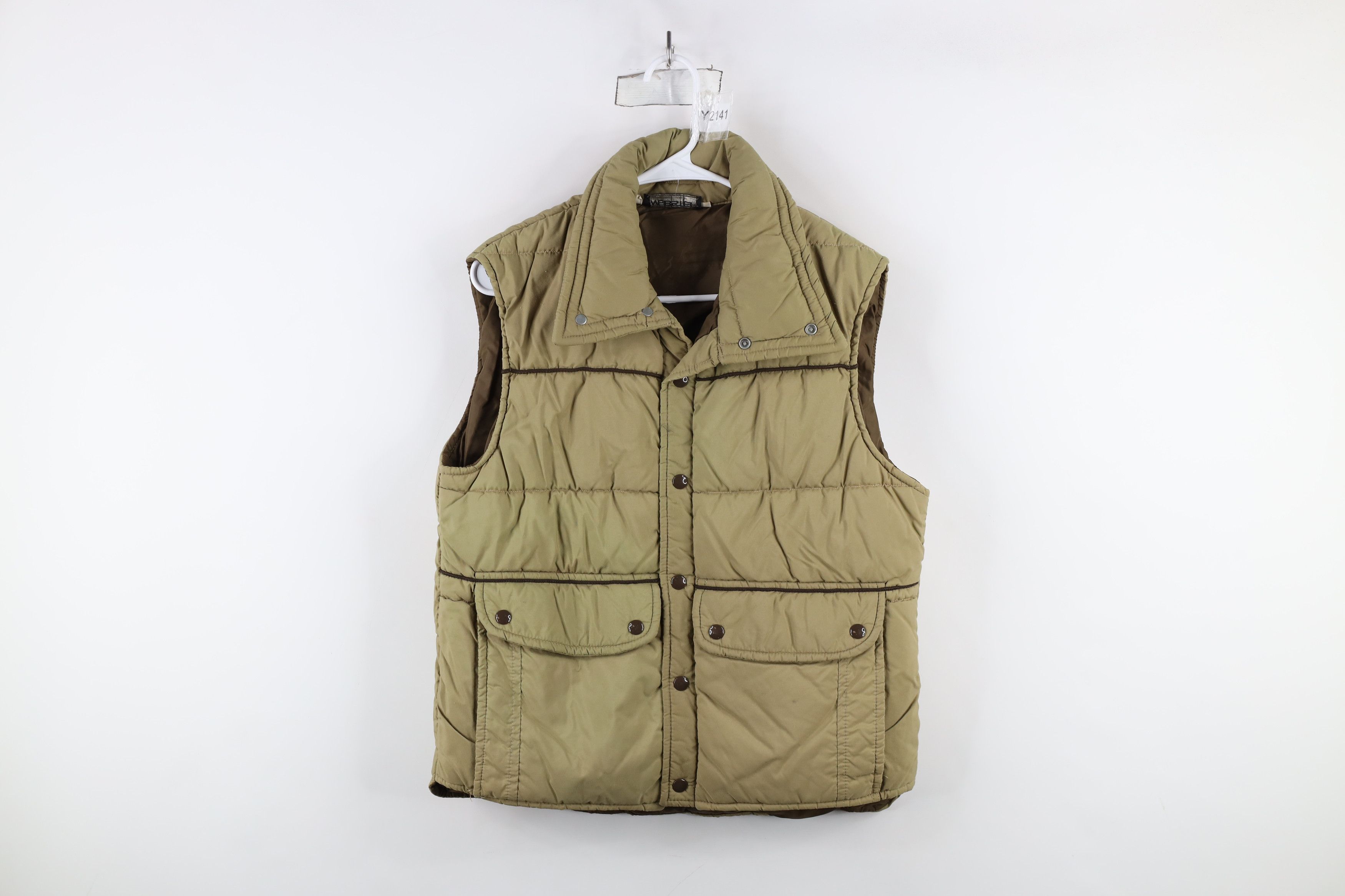 Vintage Vintage 70s Streetwear Sun Faded Puffer Vest Jacket Brown Size US M / EU 48-50 / 2 - 1 Thumbnail