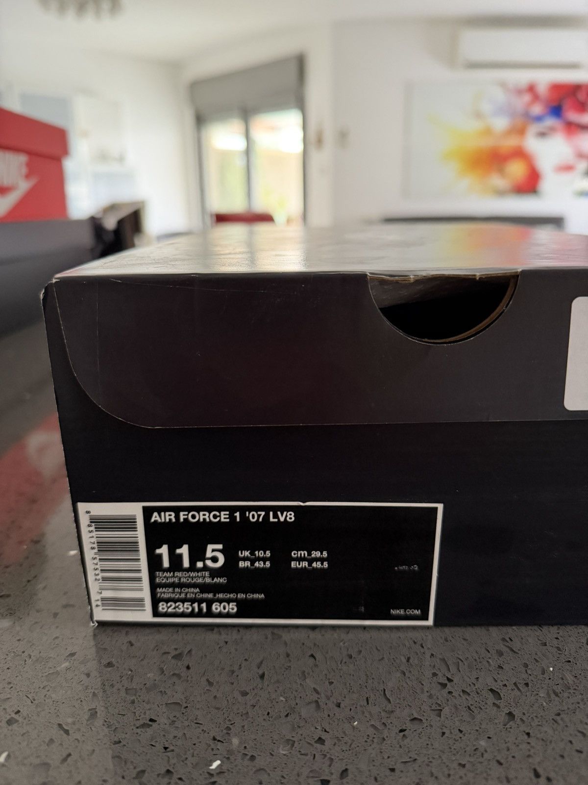 Nike Nike AF1 NBA Edition Burgundy 11.5US Size US 11.5 / EU 44-45 - 9 Thumbnail
