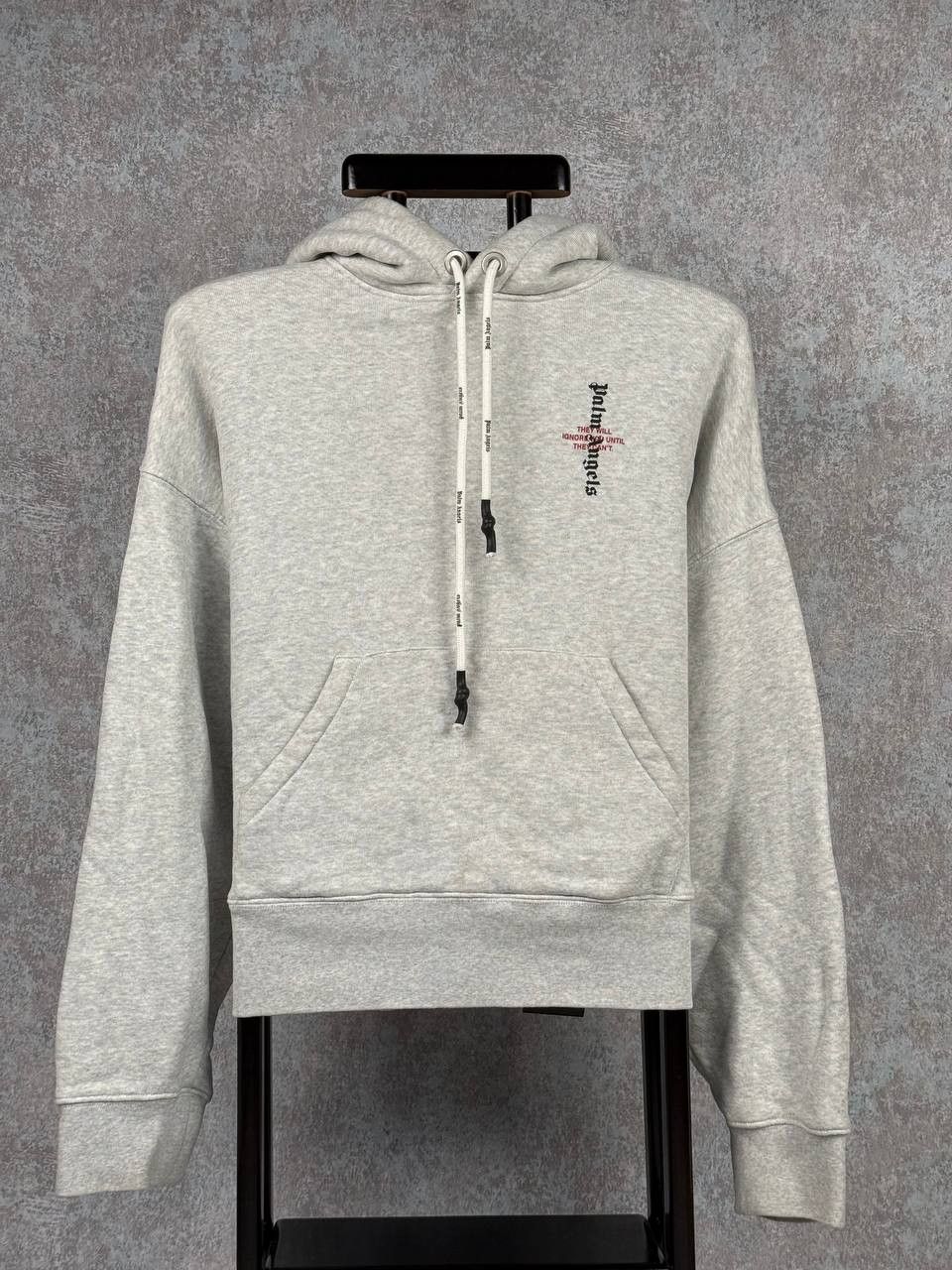 Palm Angels PALM ANGELS STATEMENT CROPPED HOODIE Size US S / EU 44-46 / 1 - 1 Thumbnail
