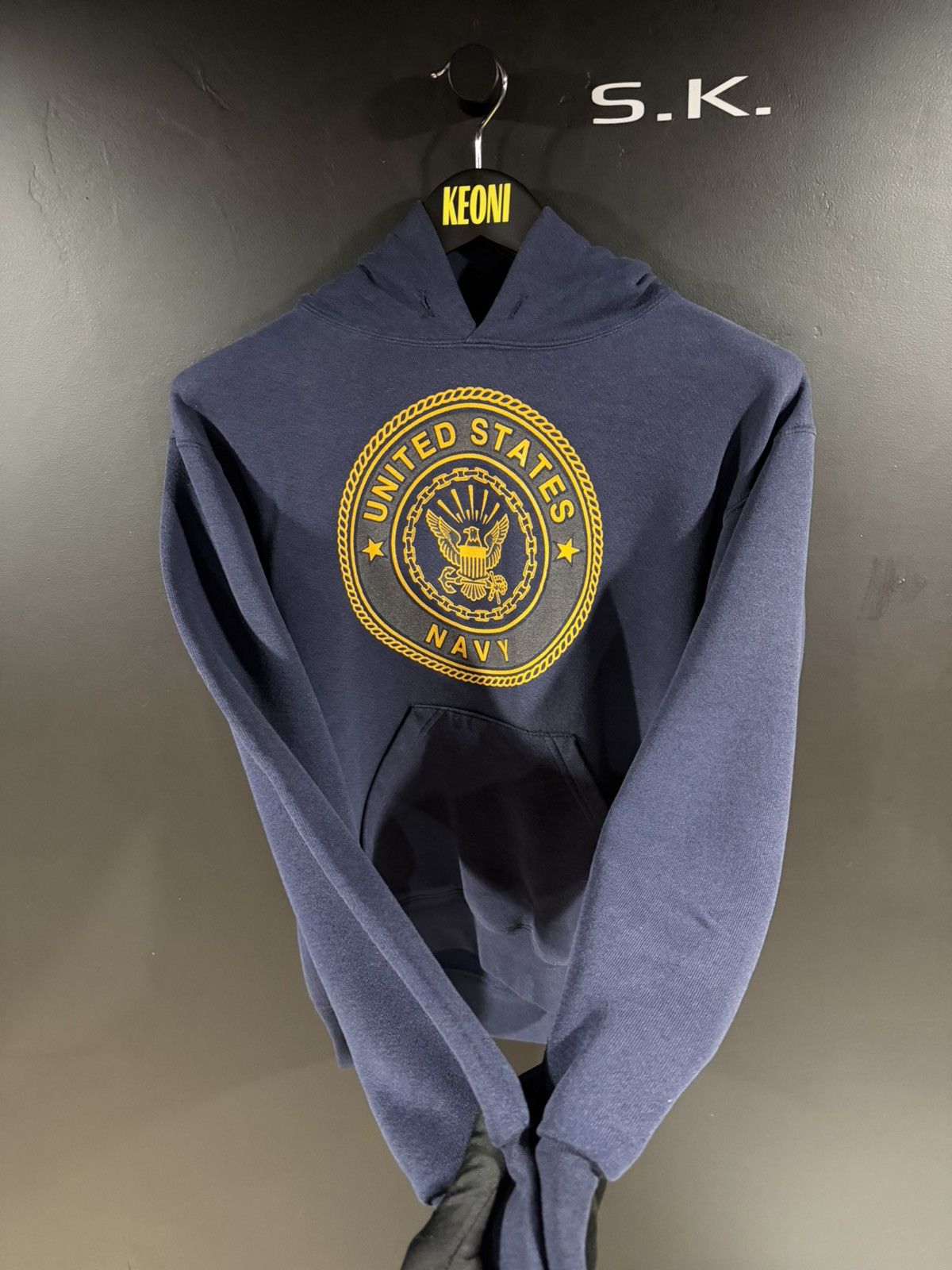 Vintage 2000s Y2K Vintage US Navy Rare Grunge Military Hoodie S Size US S / EU 44-46 / 1 - 4 Thumbnail