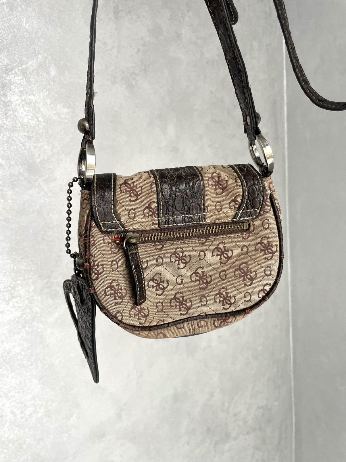 Guess Vintage Y2K Guess Monogram Crossbody Shoulder Bag Size ONE SIZE - 14 Thumbnail