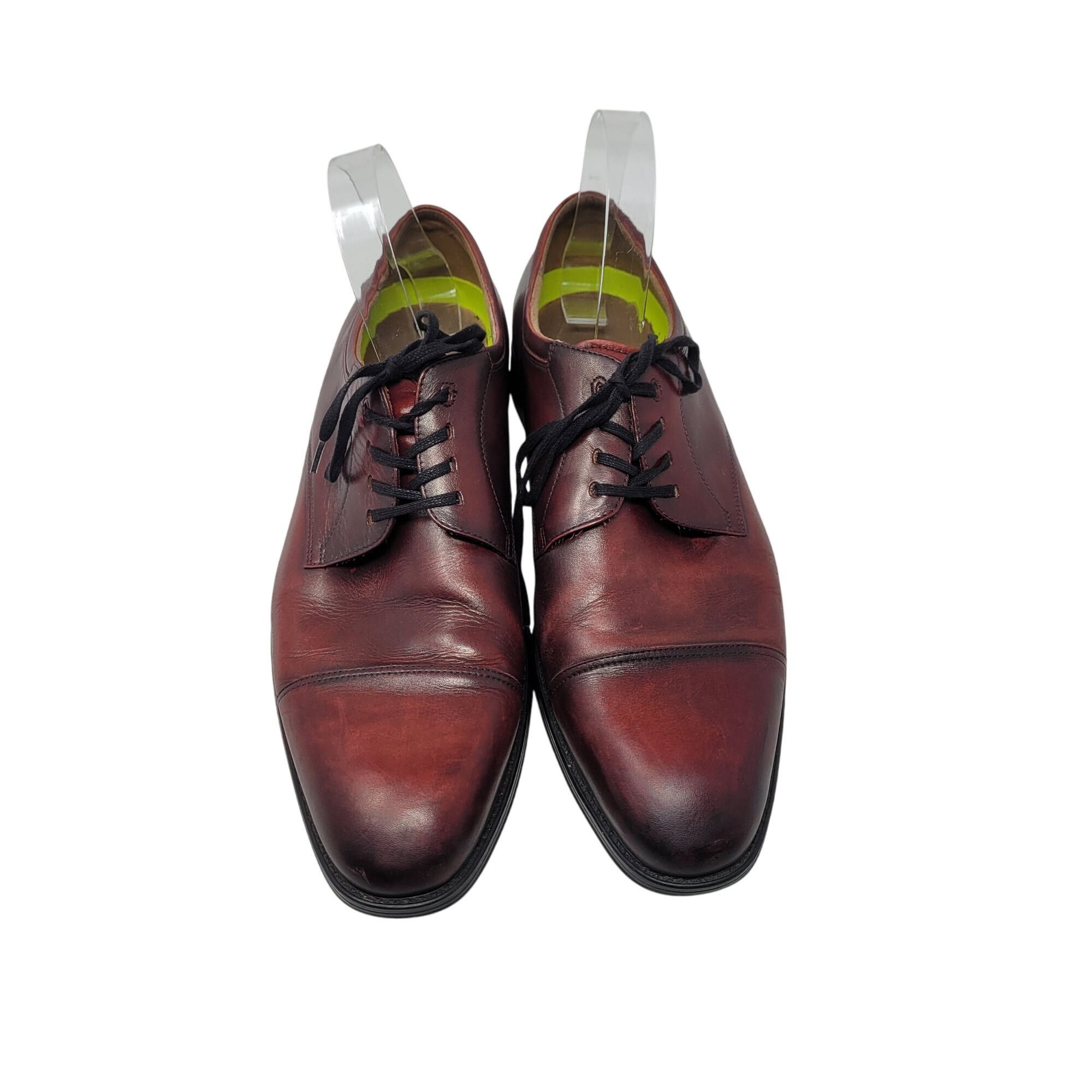 Florsheim Florsheim Mens Oxblood Burgundy Leather Cap Toe Oxford Shoes Size US 10 / EU 43 - 2 Thumbnail