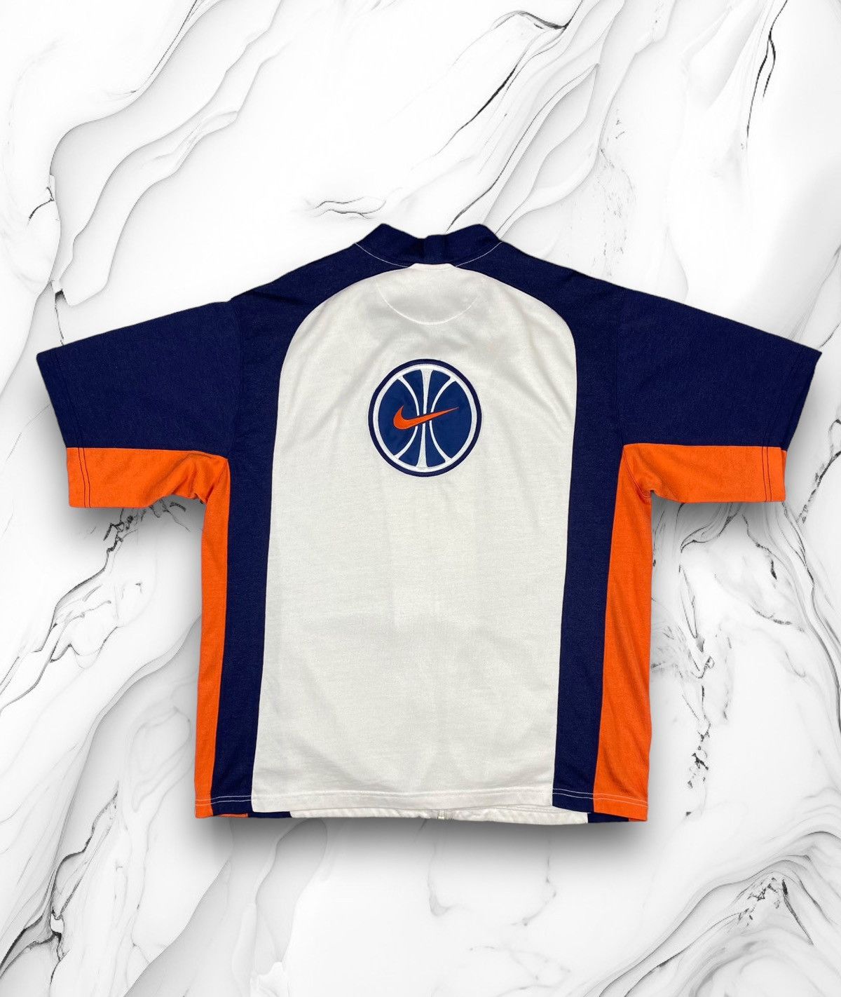 Nike × Vintage Vintage Nike NBA Big Logo Zip Tee T Shirts Size US M / EU 48-50 / 2 - 1 Thumbnail